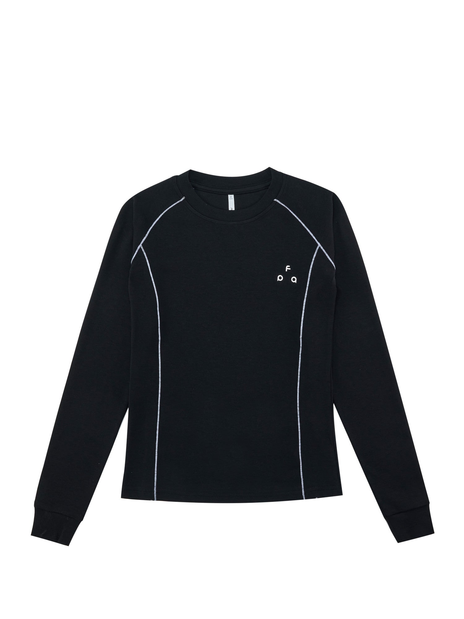 FPA Contrast Stitch Triangle Logo Basic Spring Outdoor Sports Slim Fit Casual Long Sleeve T-Shirt for Women