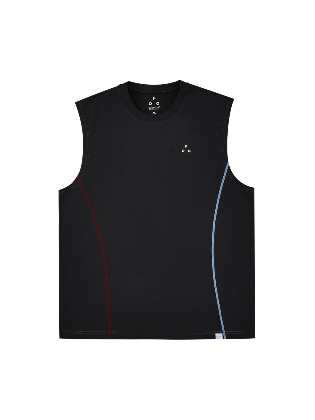 FPA Coolmax Color-Block Fitness Casual Vest Summer Basic Logo Outdoor Running Sleeveless T-Shirt for Men