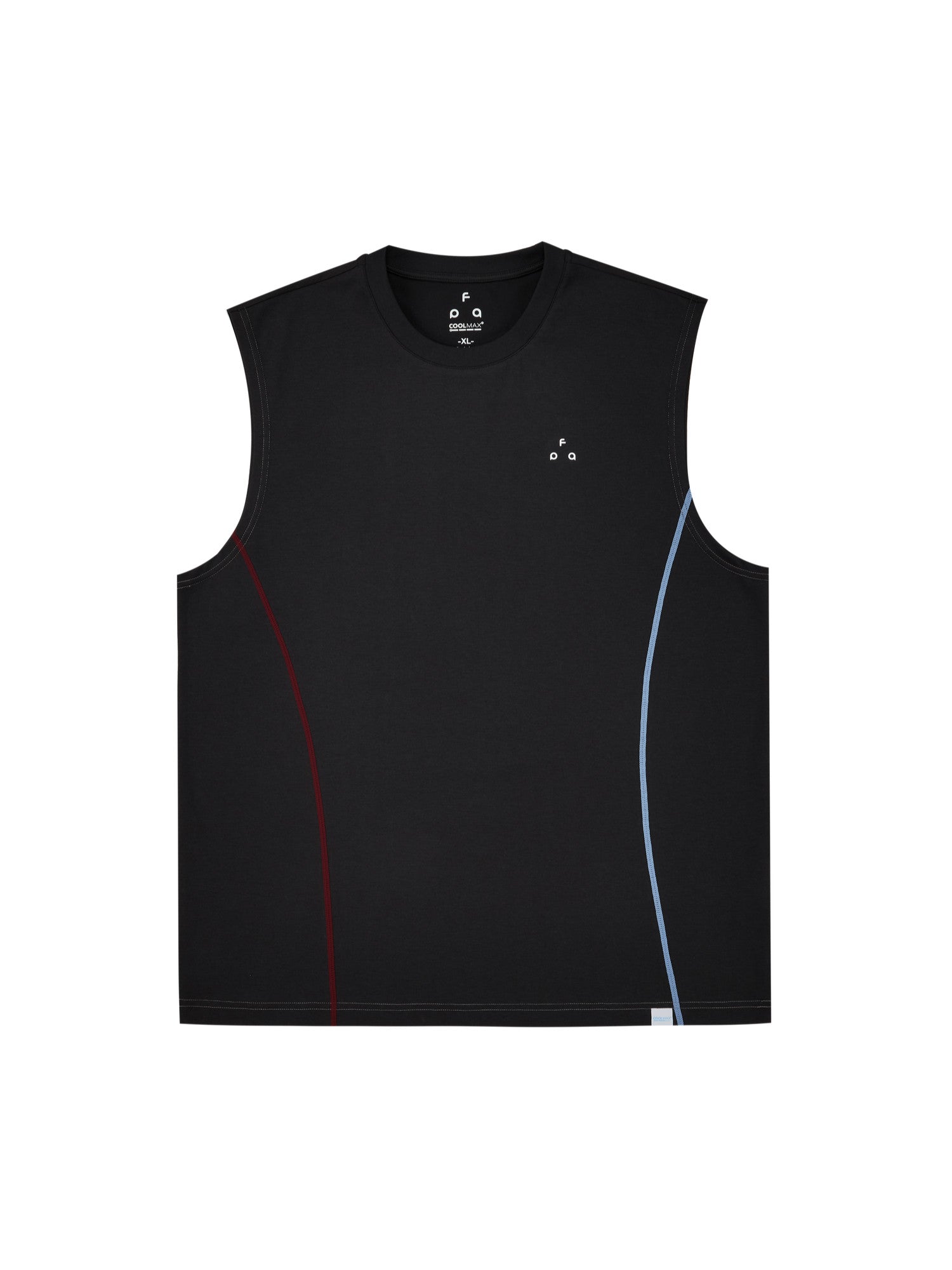 FPA Coolmax Color-Block Fitness Casual Vest Summer Basic Logo Outdoor Running Sleeveless T-Shirt for Men