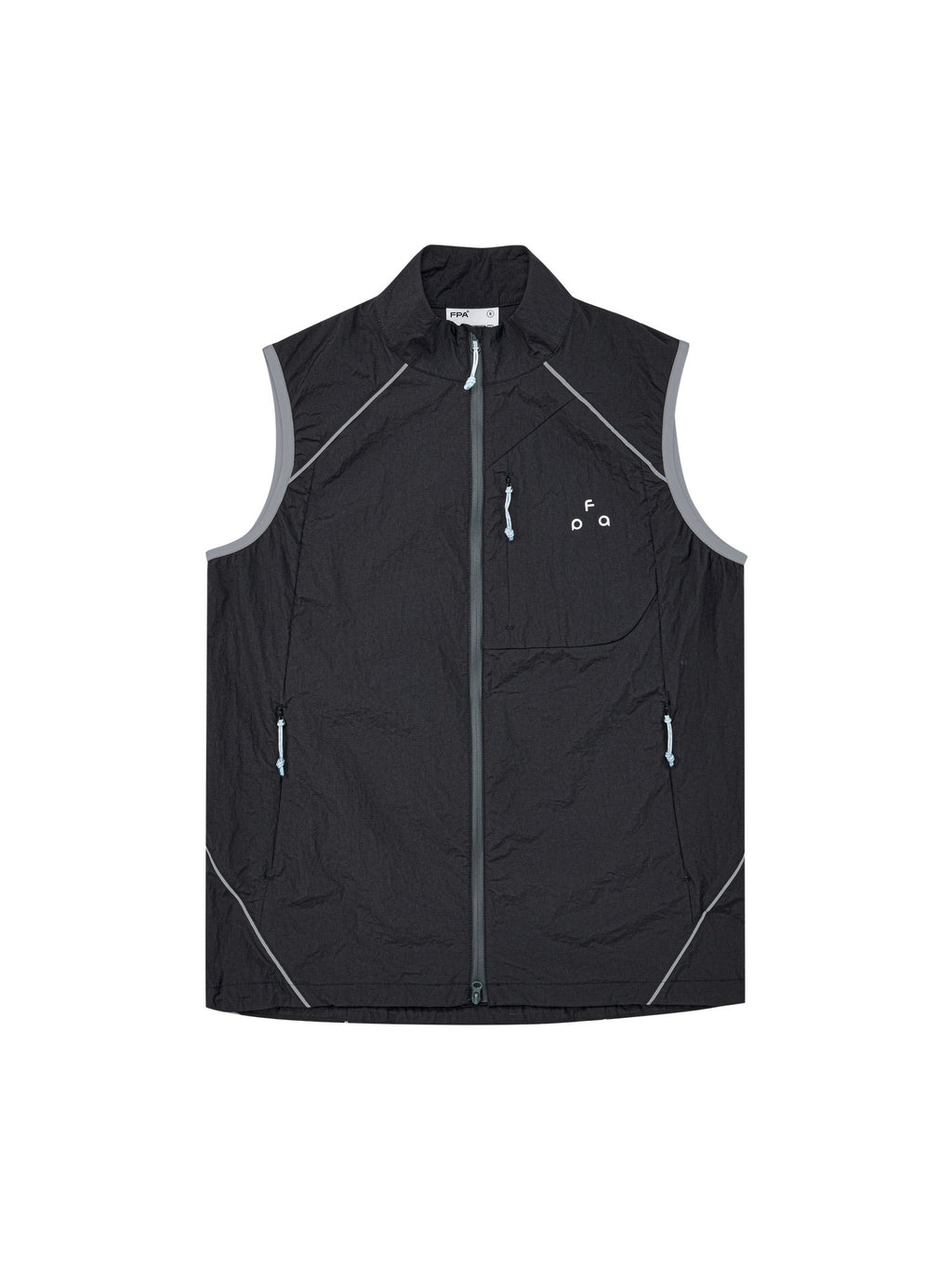 FPA Water-Repellent Sports Vest – Lightweight Summer Zip-Up Contrast Color Unisex Sleeveless Tank Top