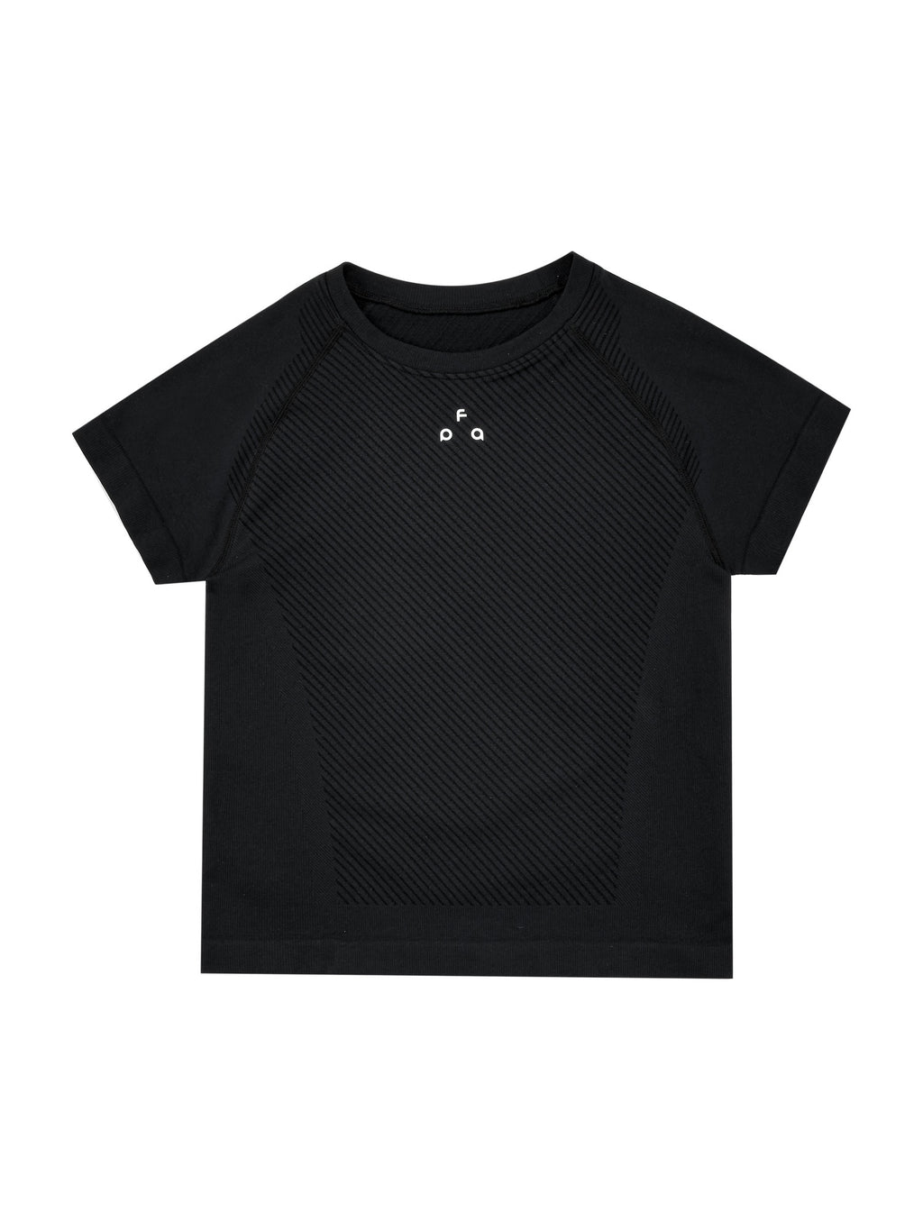 FPA Women's Round Neck Seamless Knit Short Sleeve T-Shirt - Basic Logo Casual Slim Fit Summer Tee