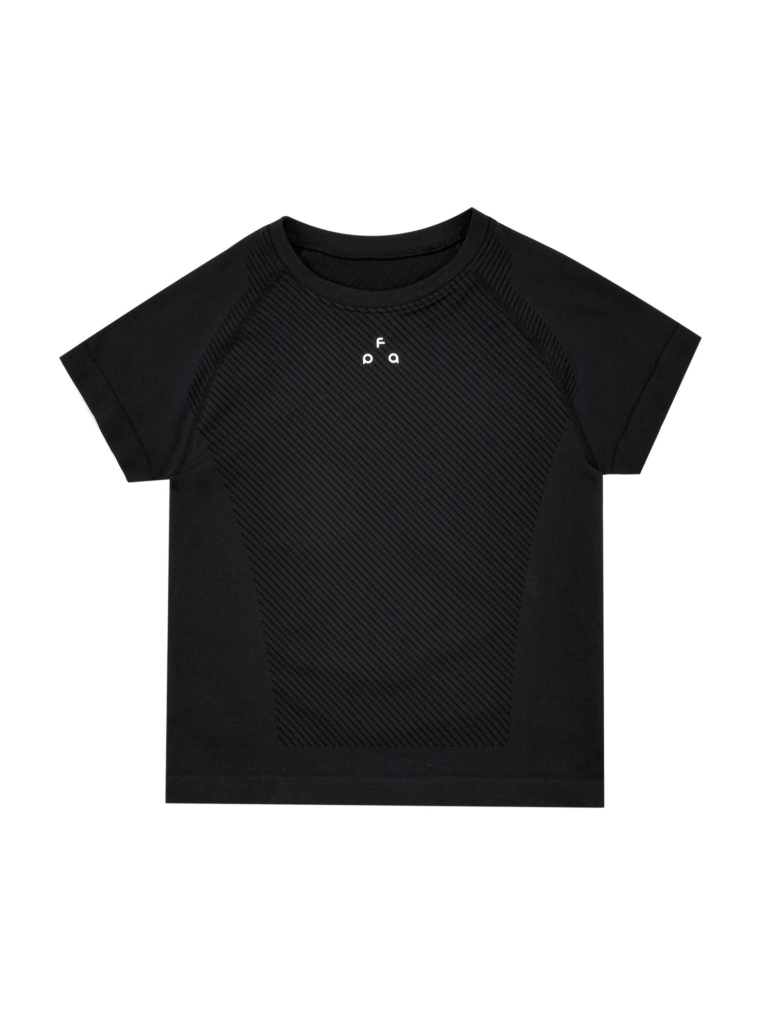 FPA Women's Round Neck Seamless Knit Short Sleeve T-Shirt - Basic Logo Casual Slim Fit Summer Tee