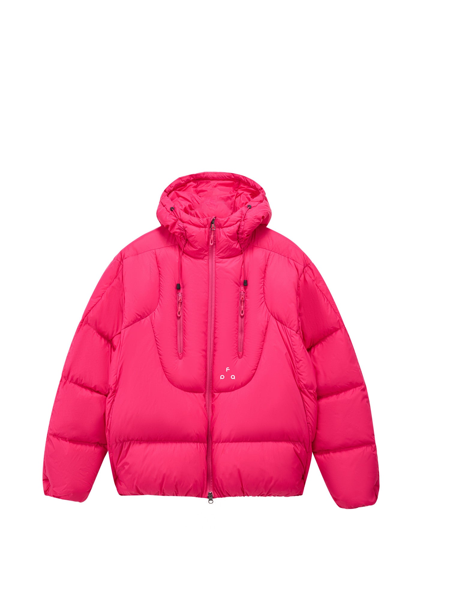 FPA Double-Zip Hooded Structured Down Jacket Winter Outdoor Sports Thick Warm Couple Coat