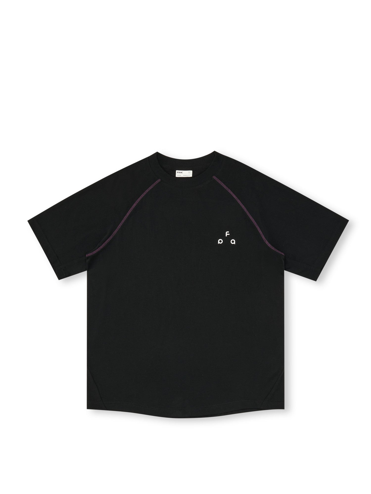 FPA Quick-Dry 7A Antibacterial Hasso Thread Short-Sleeve T-Shirt, Chinese Streetwear, Relaxed Fit, Crew Neck, Couple's Matching, Summer Black Tee