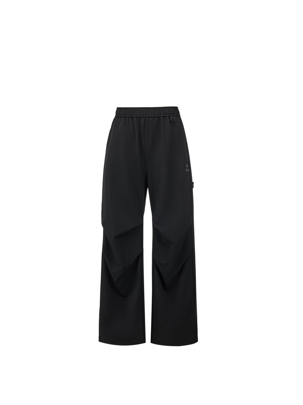 FPA Outdoor Soft Shell Waterproof Anti-Static Drape Four-Season Trousers, Chinese Trend Sports Loose Casual Black Paratrooper Pants