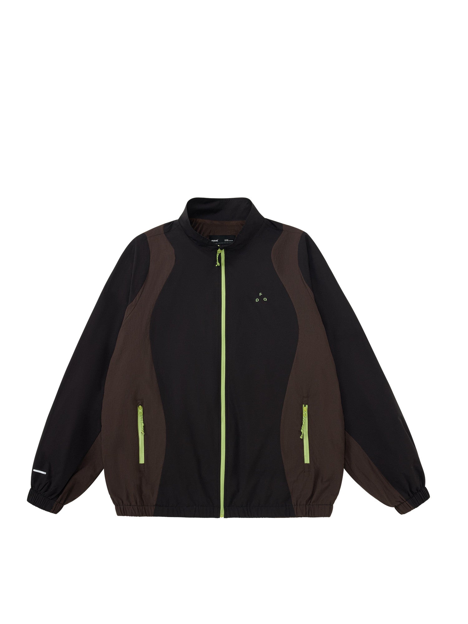 FPA Color-Block Running Windbreaker Jacket Outdoor Sports American Retro Lightweight Stand Collar Coat