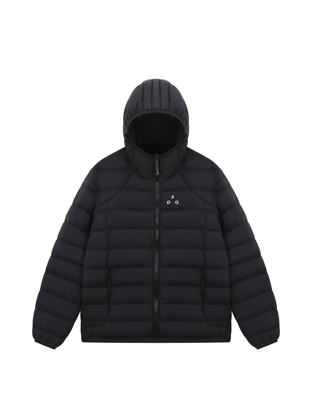FPA Brand Triangle Logo Hooded Down Jacket - Autumn/Winter Sports Lightweight Warm Couple Ribbed Down Coat for Men