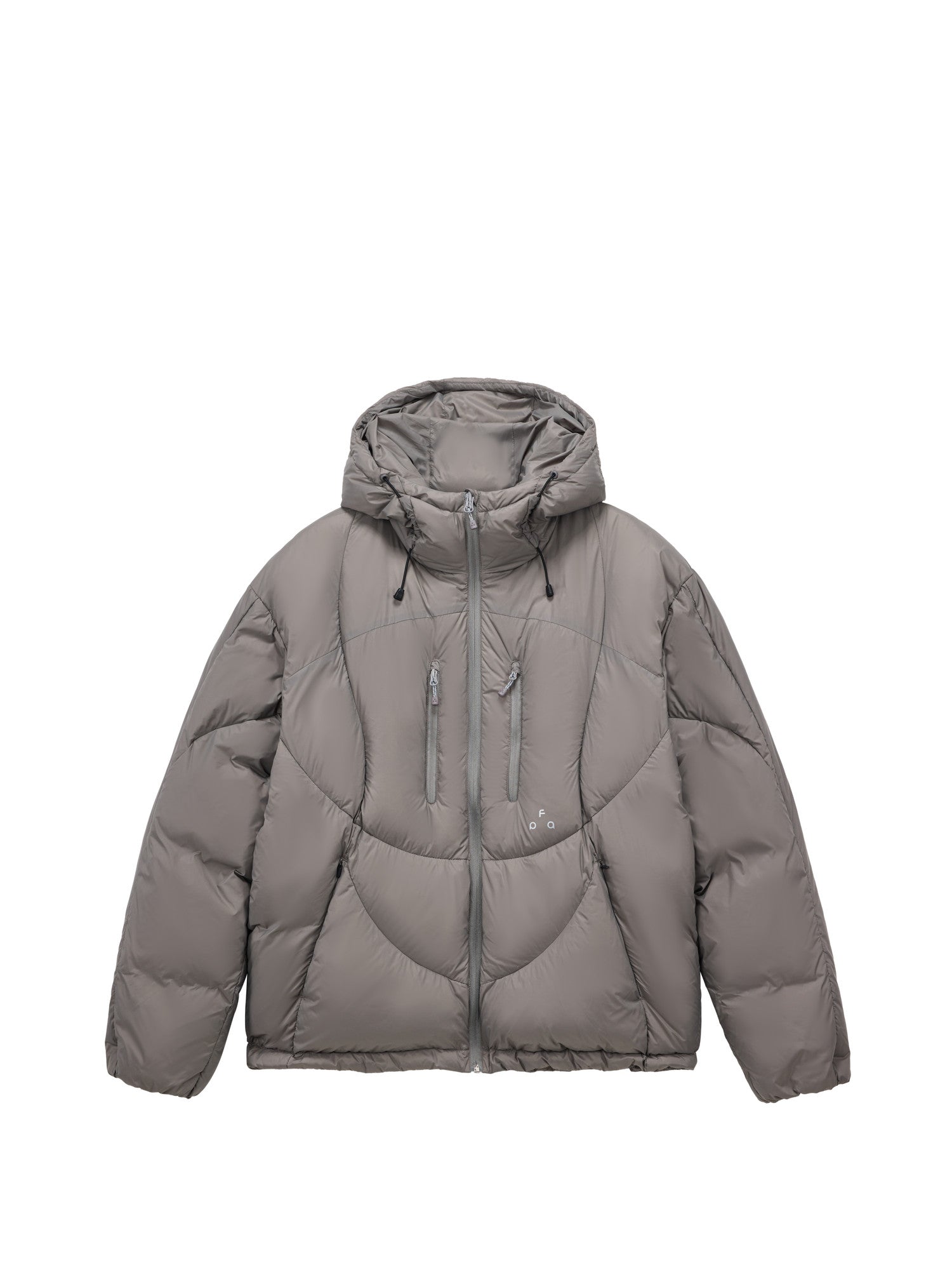 FPA Double-Zip Curved Seam Hooded Matte Down Jacket – Winter Sports Premium Warmth