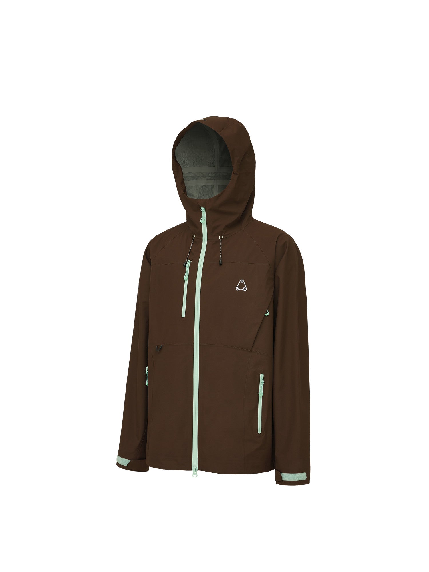 FPA Color-Block Multi-Pocket 3L Hardshell Jacket with Seam-Sealed Construction for Outdoor Sports, Hiking, and Mountaineering