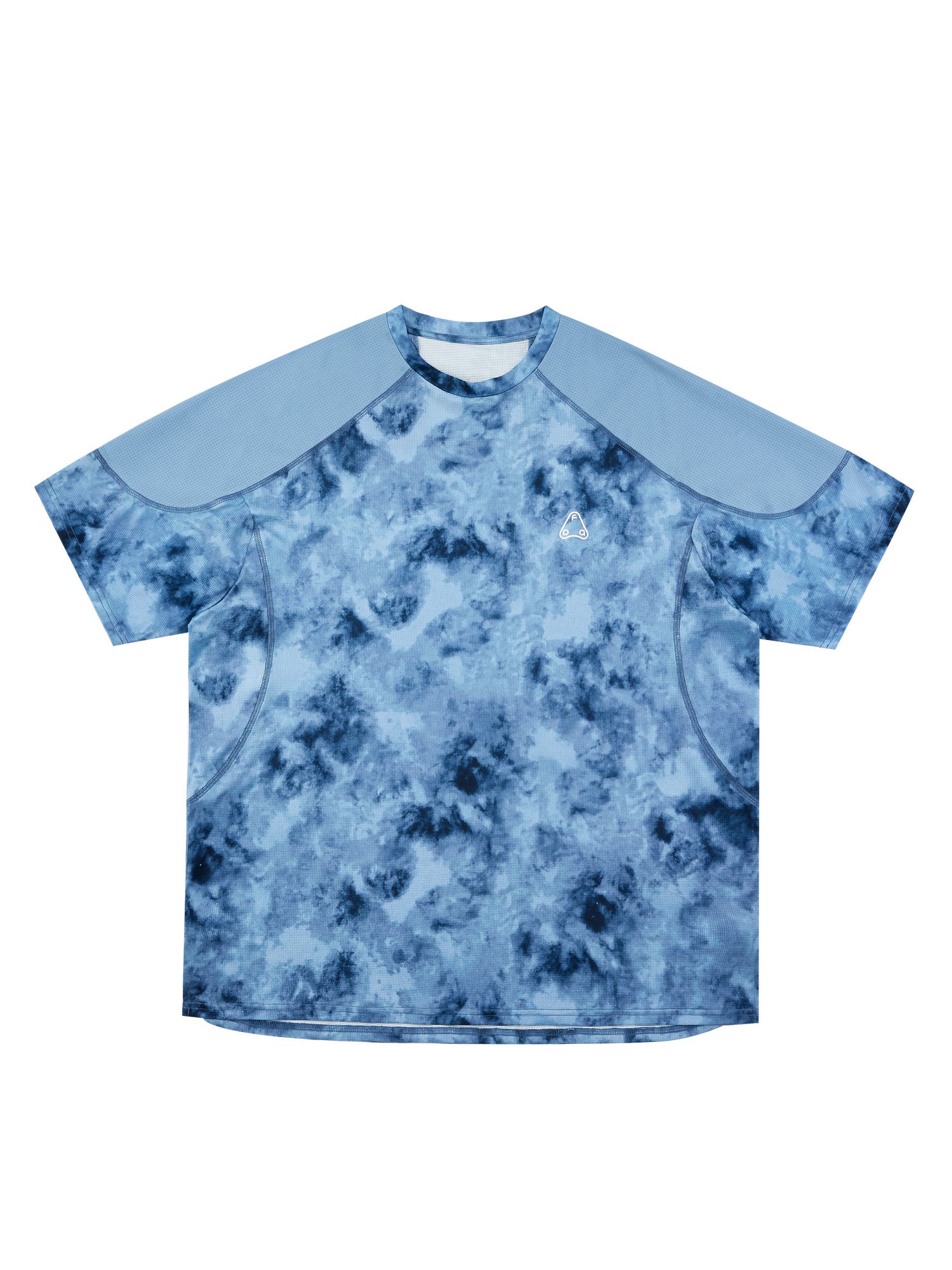 FPA Breathable Tie-Dye Paneled Quick-Dry Short Sleeve T-Shirt for Outdoor Sports, Lightweight Running & Fitness, Premium Minimalist Style for Men
