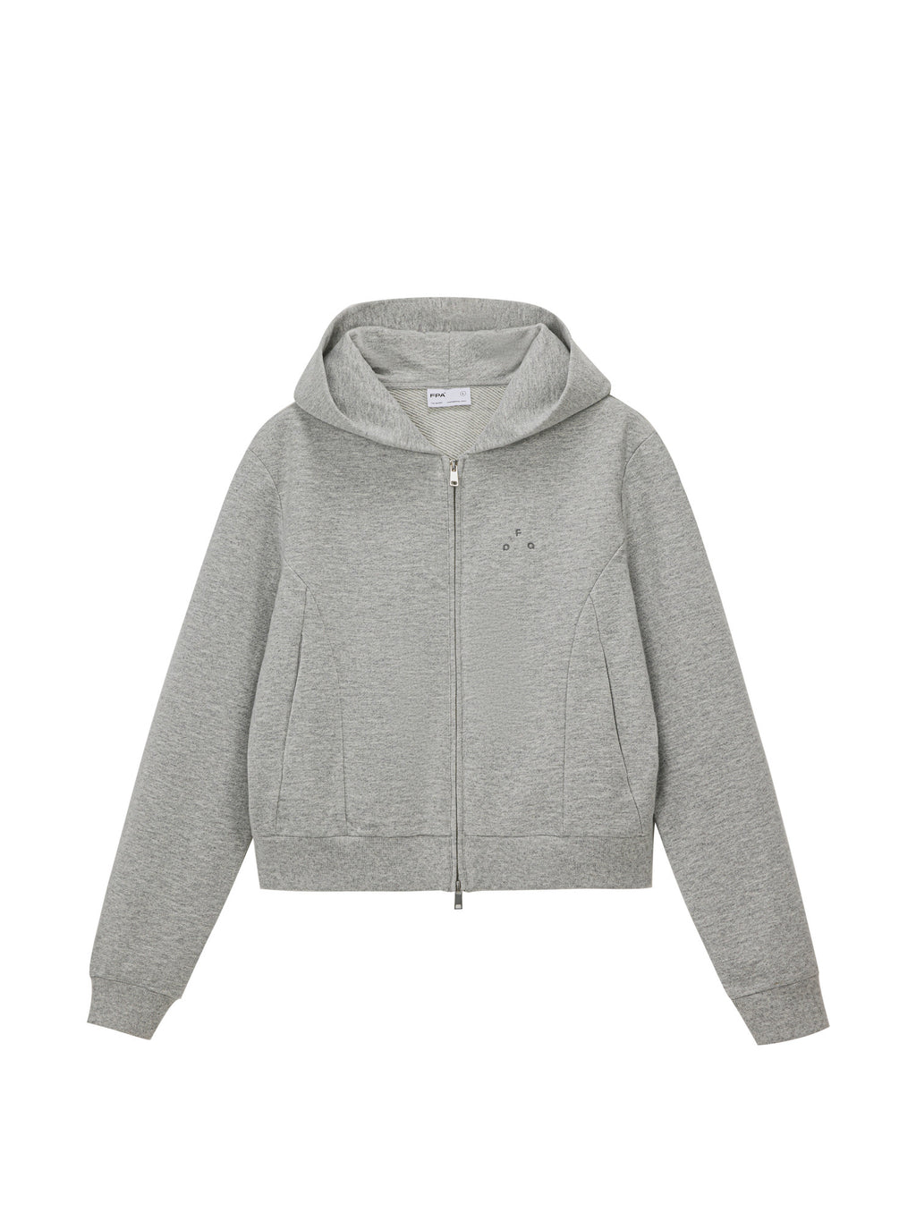 FPA Double Zipper Hooded Cropped Fleece Sweatshirt