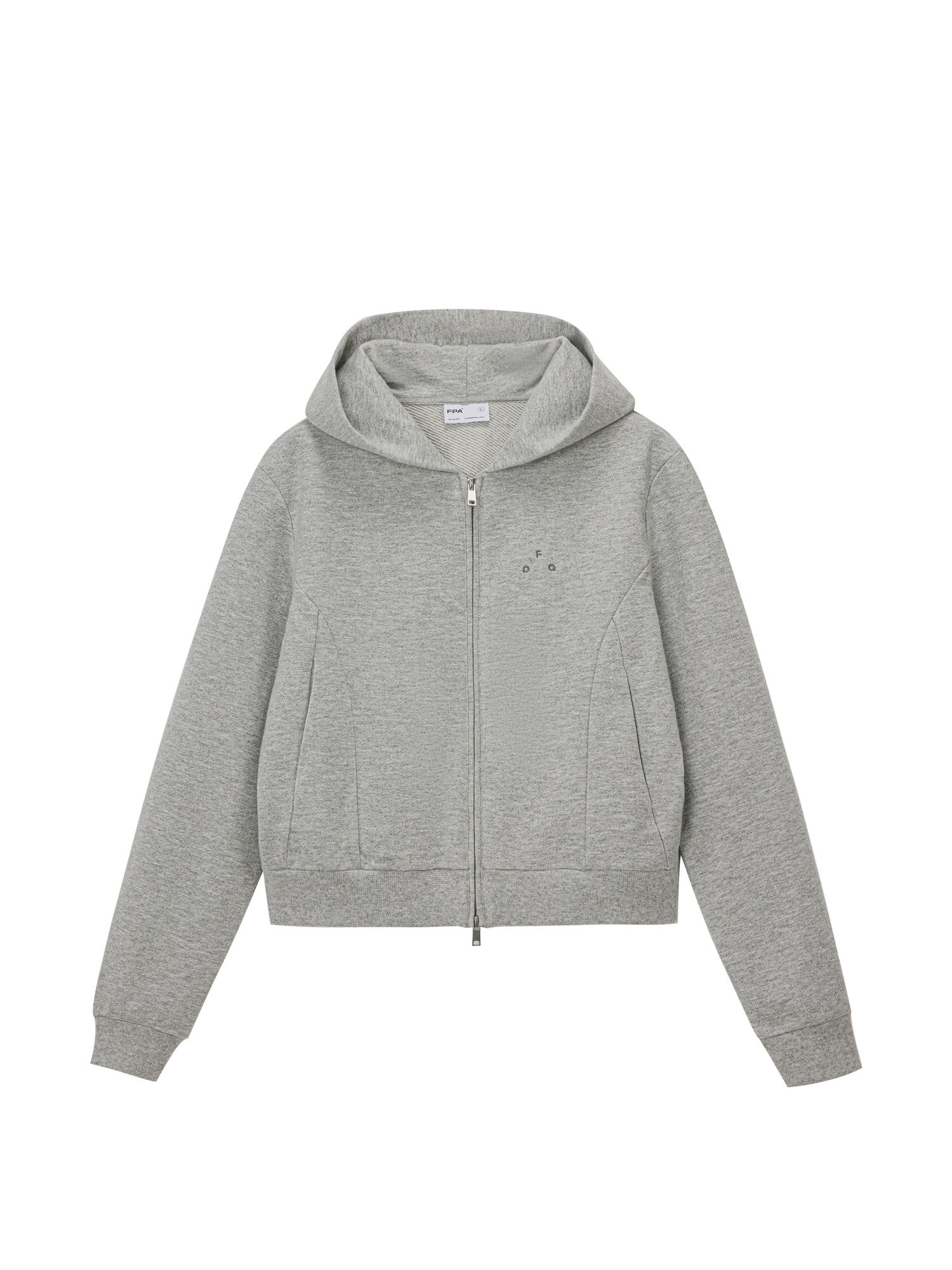 FPA Double Zipper Hooded Cropped Fleece Sweatshirt