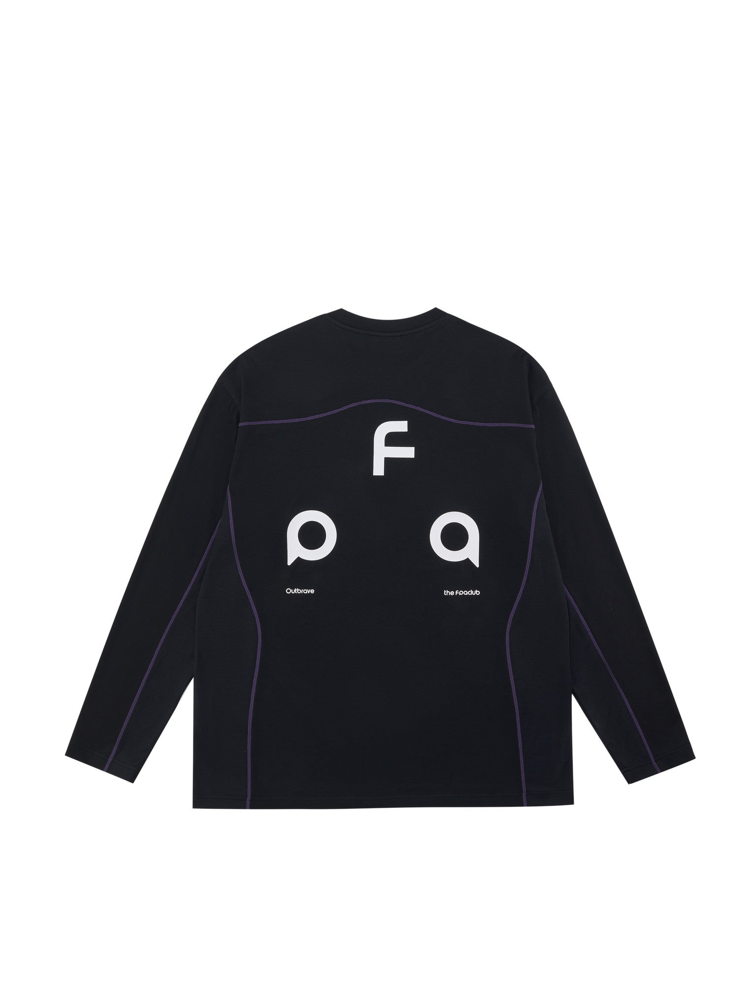 FPA Triangle Logo Color-Block Long Sleeve Tee for Spring/Autumn Outdoor Quick-Dry Basic Round Neck Casual Couple T-Shirt