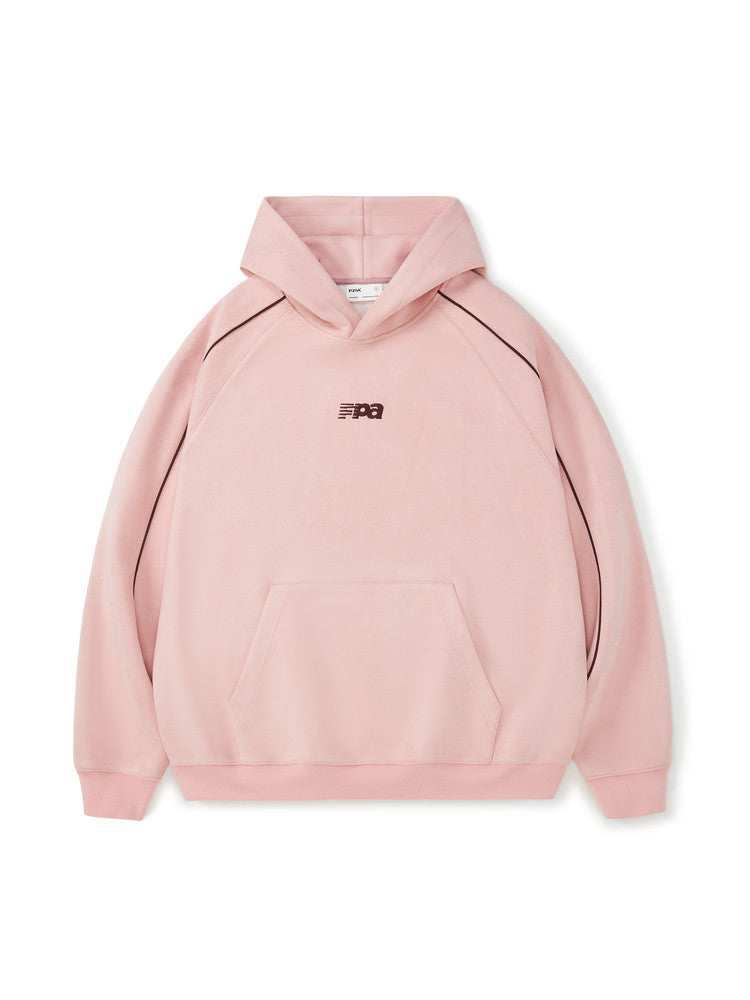 FPA Suede Embroidered Hoodie - Chinese Streetwear Trend, Casual Unisex Heavyweight Pullover for Spring/Autumn/Winter