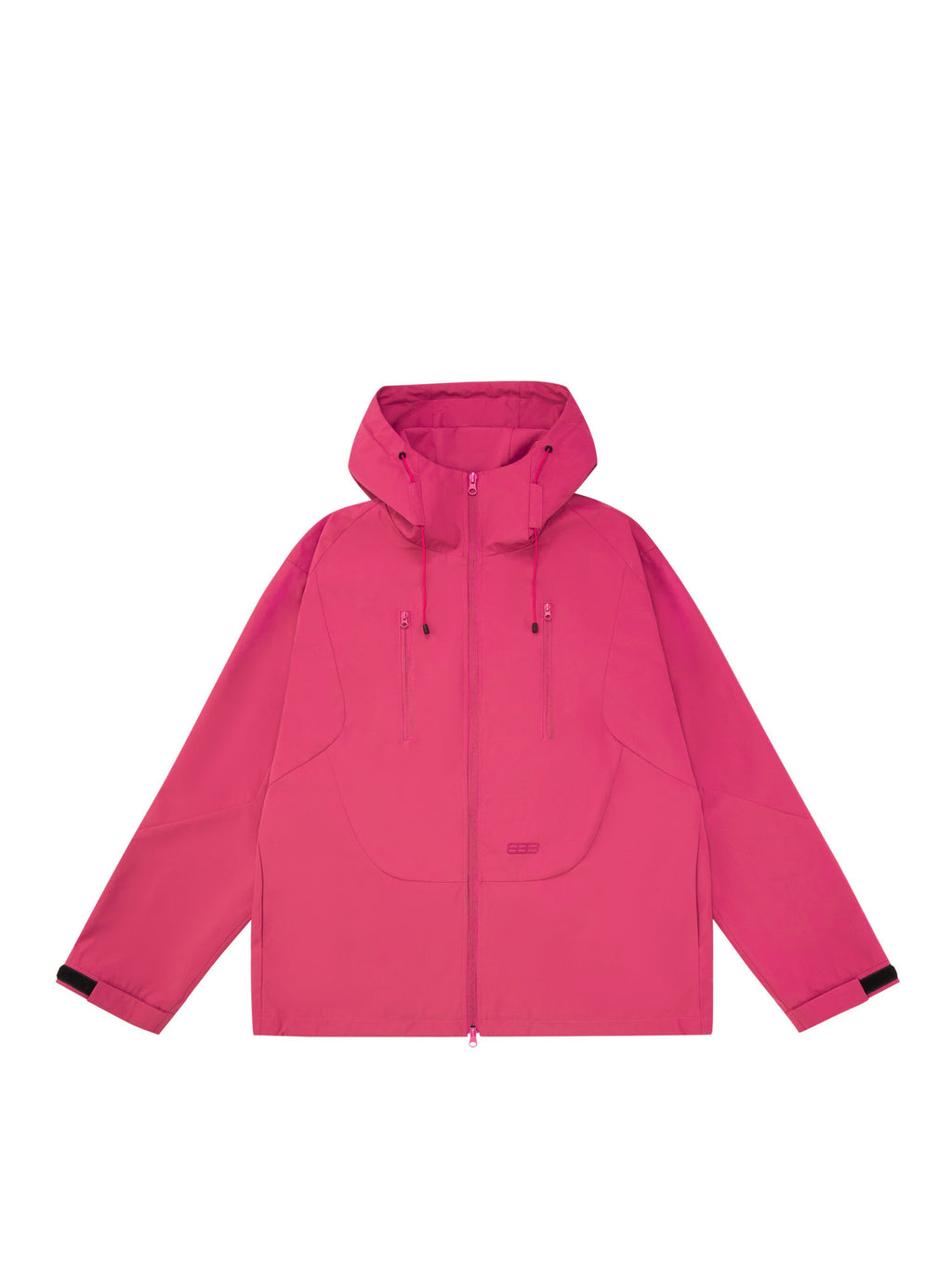 FPA Double-Zip Hooded 3D-Structured Shell Jacket for Outdoor Sports, Windproof
