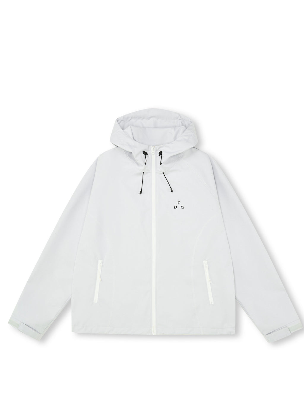 FPA Three-Proof Hasselblad Color-Block Hardshell Jacket - Chinese Streetwear Outdoor Windproof Sports Coat in Coconut White, Couple Thin Jacket for Men