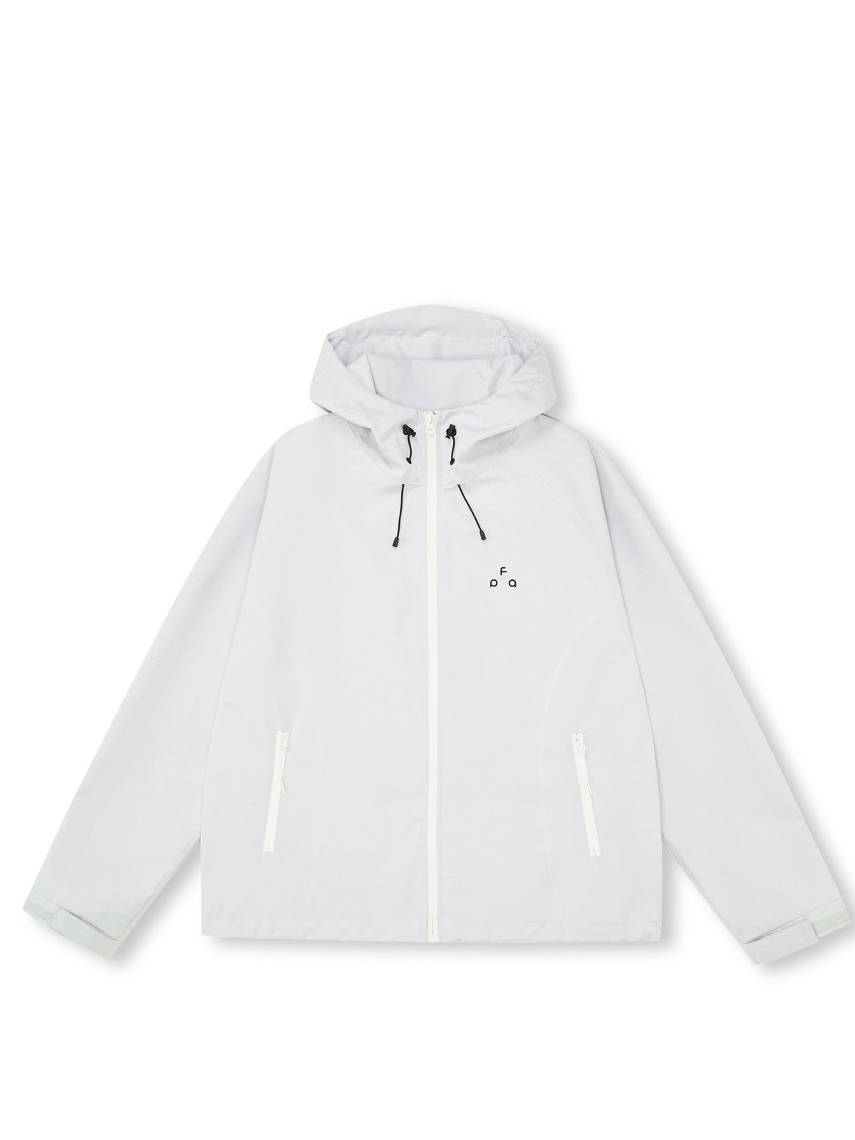 FPA Three-Proof Hasselblad Color-Block Hardshell Jacket - Chinese Streetwear Outdoor Windproof Sports Coat in Coconut White, Couple Thin Jacket for Men