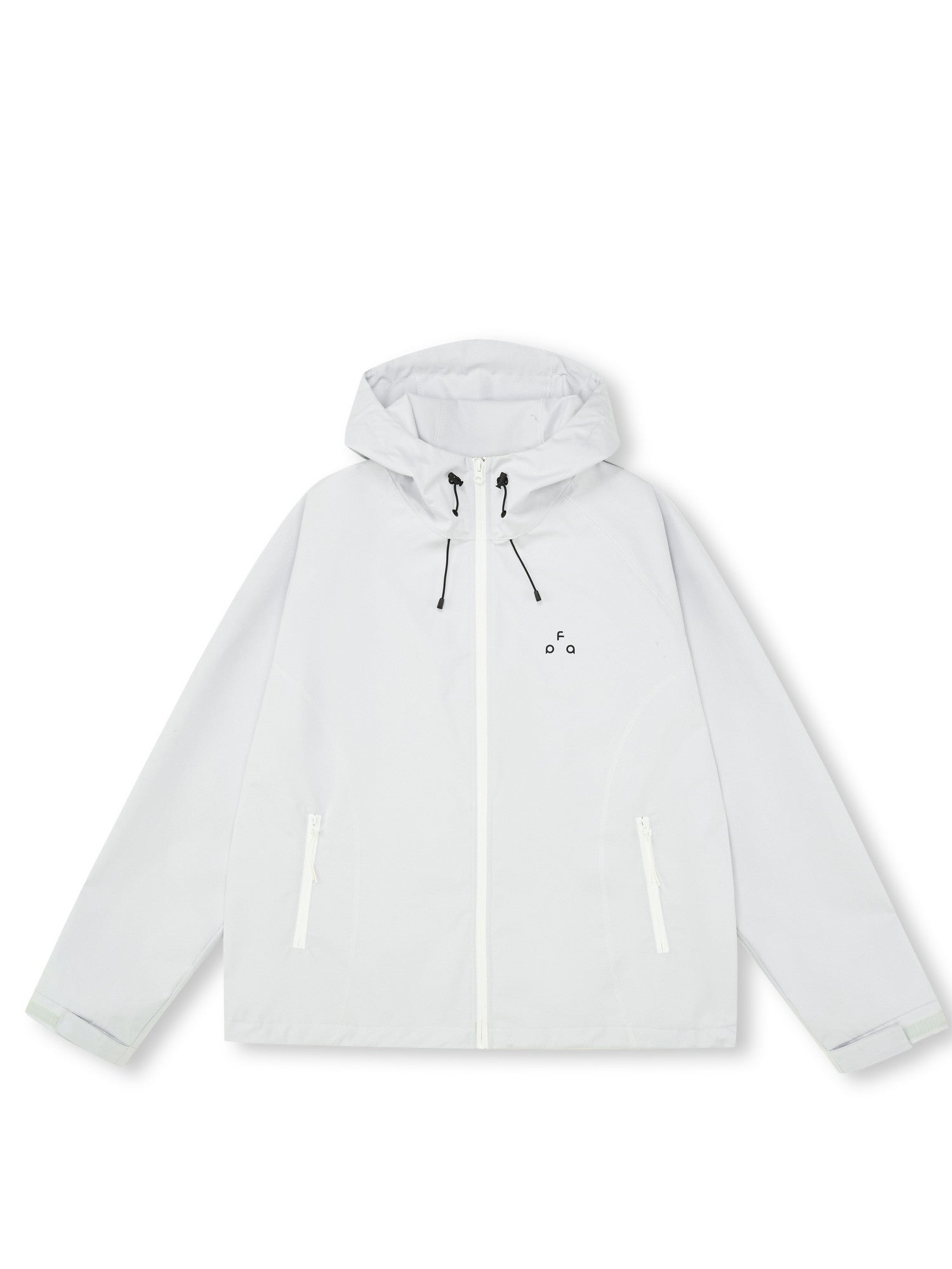 FPA Three-Proof Hasselblad Color-Block Hardshell Jacket - Chinese Streetwear Outdoor Windproof Sports Coat in Coconut White, Couple Thin Jacket for Men