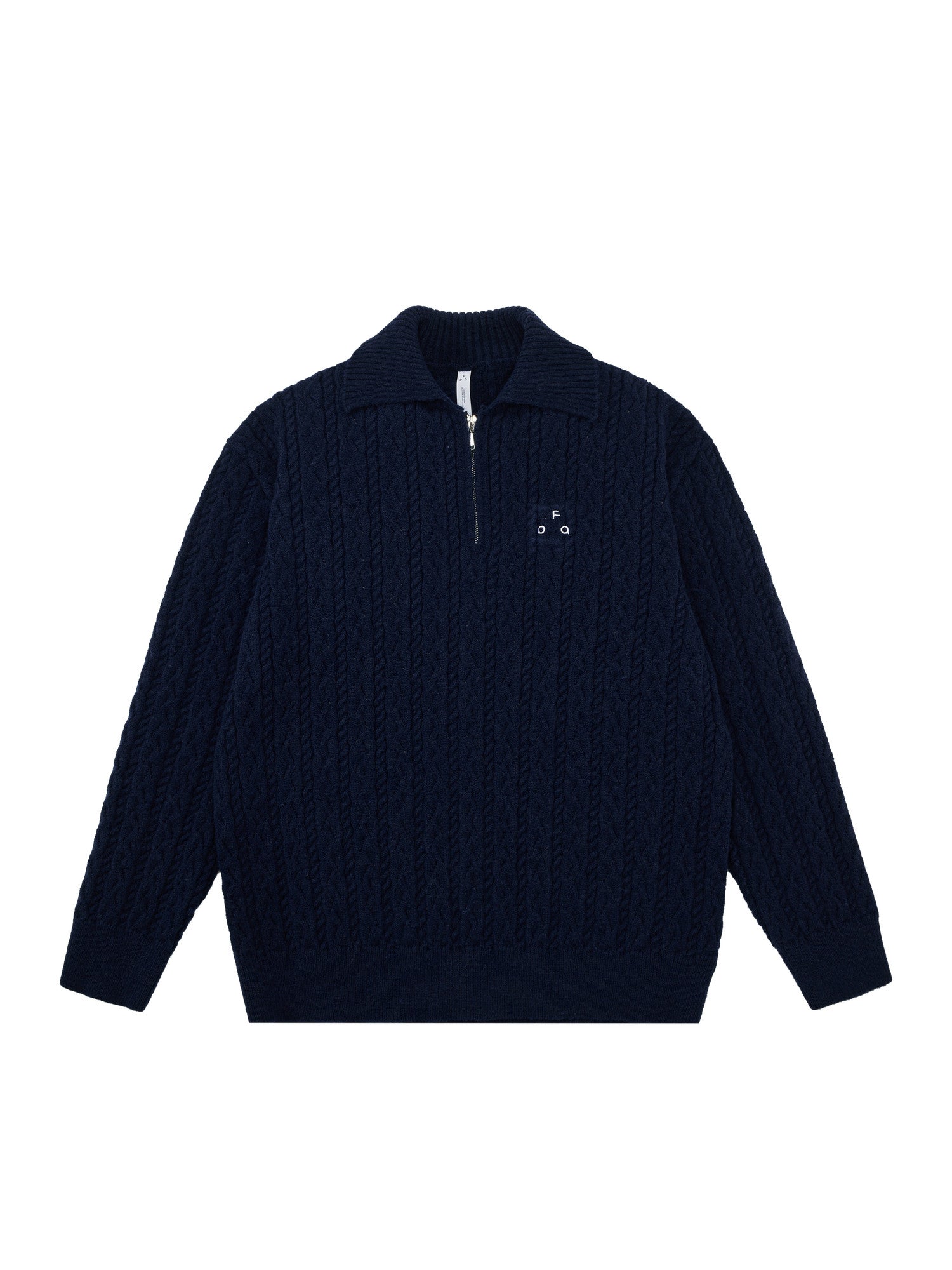 FPA Cable Knit Collar Casual Sweater 2026 New Fall/Winter Half-Zip Premium Knit Pullover for Men