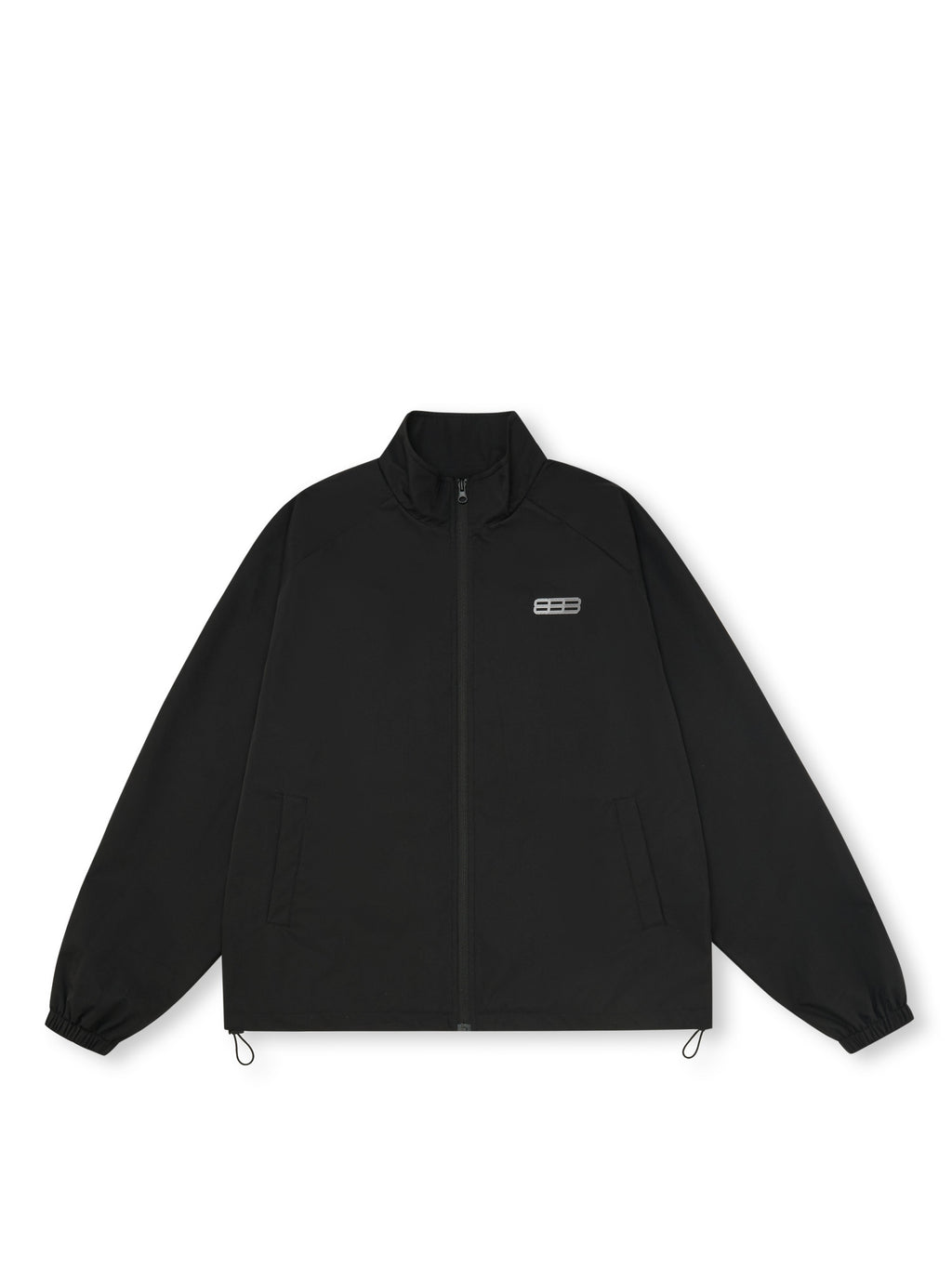 FPA Windproof Phantom 8 Stand-Collar Jacket - Unisex Loose-Fit Black Sports Coat for Spring/Autumn