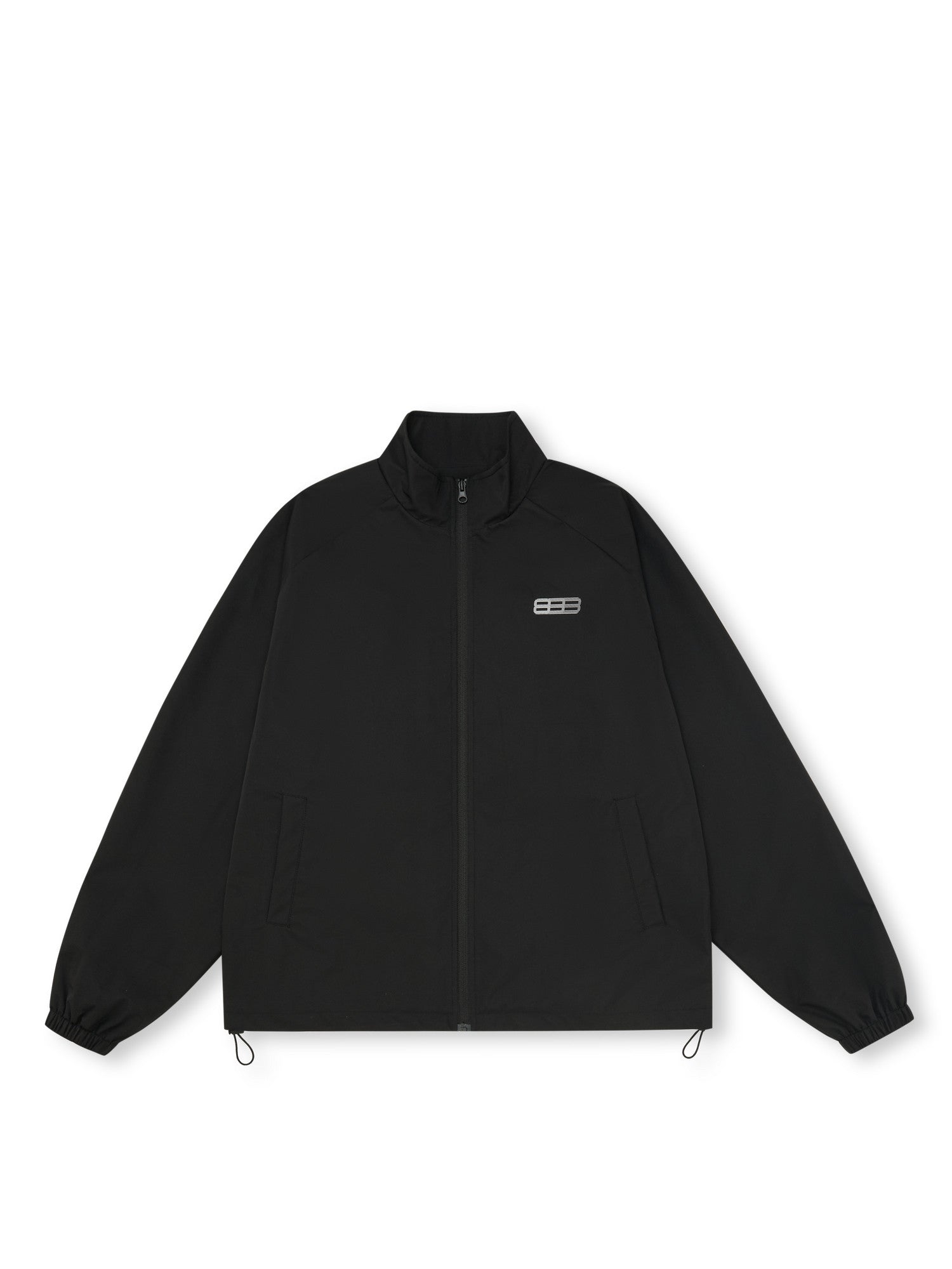 FPA Windproof Phantom 8 Stand-Collar Jacket - Unisex Loose-Fit Black Sports Coat for Spring/Autumn