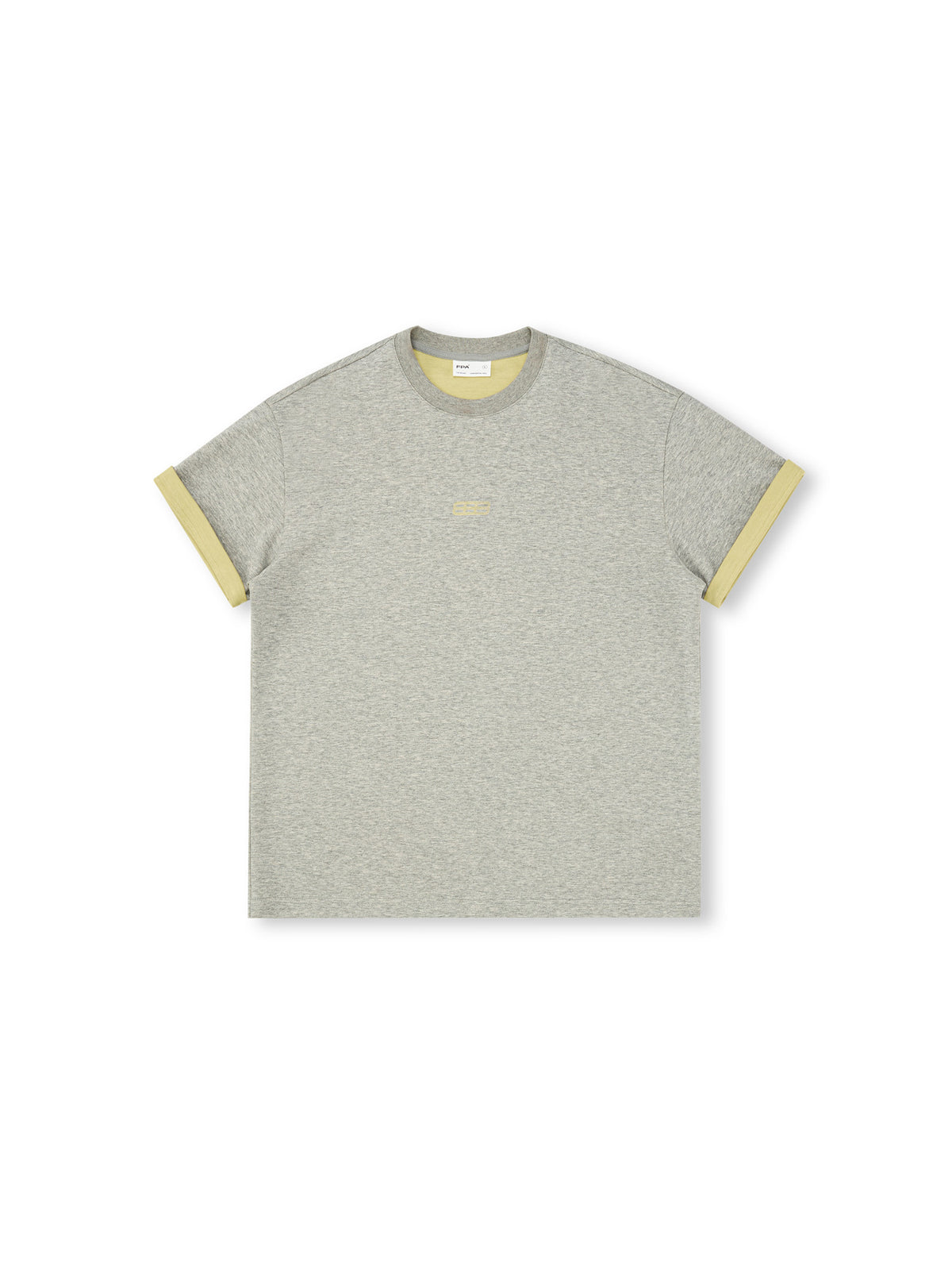 FPA Two-Tone Reversible Sleeve Sports Short Sleeve T-Shirt, Retro Chinese Style, Round Neck, Relaxed Fit, Summer Unisex Tee