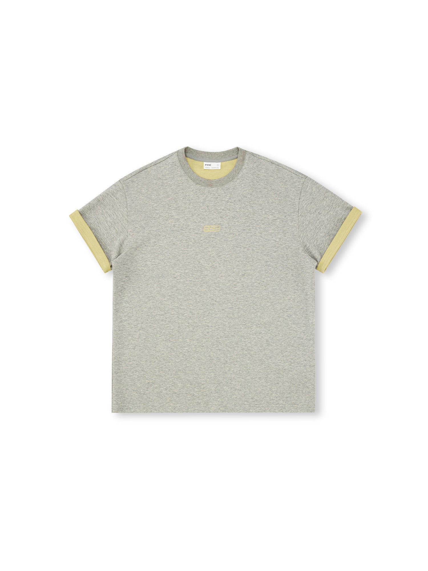 FPA Two-Tone Reversible Sleeve Sports Short Sleeve T-Shirt, Retro Chinese Style, Round Neck, Relaxed Fit, Summer Unisex Tee