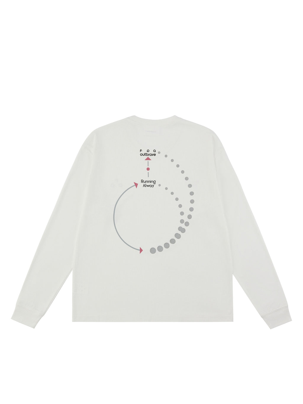 FPA Moisture-Wicking Long-Sleeve Sports Tee for Spring Outdoor Breathable Crew Neck Printed Casual Black White T-Shirt
