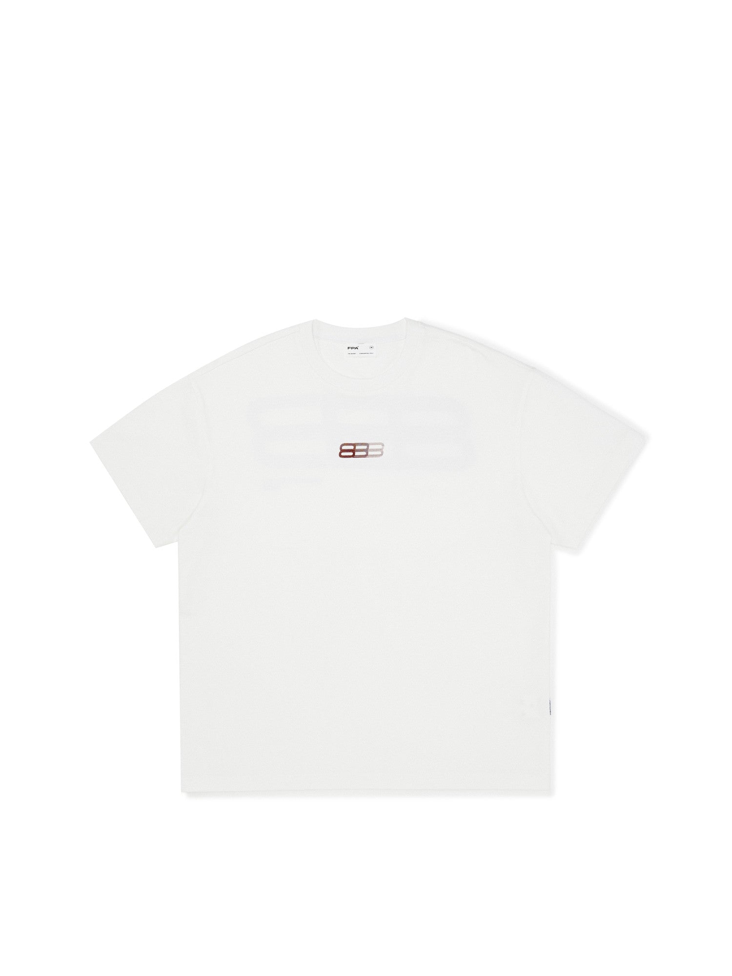 FPA Gradient Track Graphic Short Sleeve T-Shirt - Chinese Streetwear Trendy American Style Couple Summer Loose Crew Neck Tee for Men