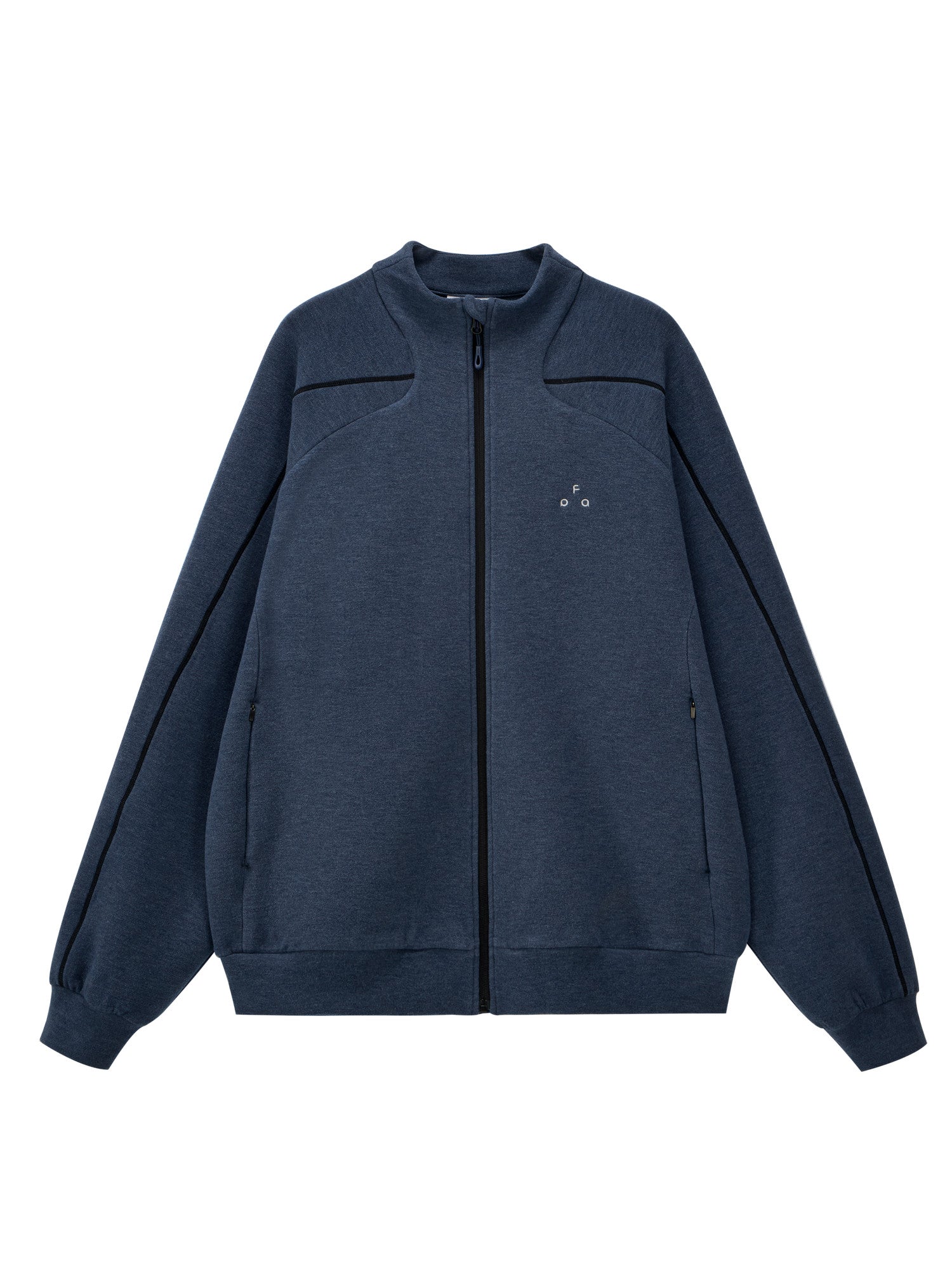 FPA Light Fleece Double-Sided Space Cotton Stand Collar Hoodie - Spring/Fall Sports Color-Block Zipper Casual Cardigan for Men