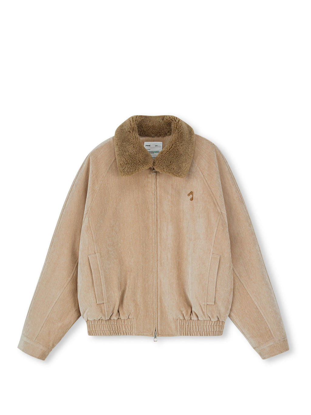 FPA Detachable Fur Collar Chenille Quilted Flight Jacket – Unisex Loose Fit Bomber for Fall/Winter