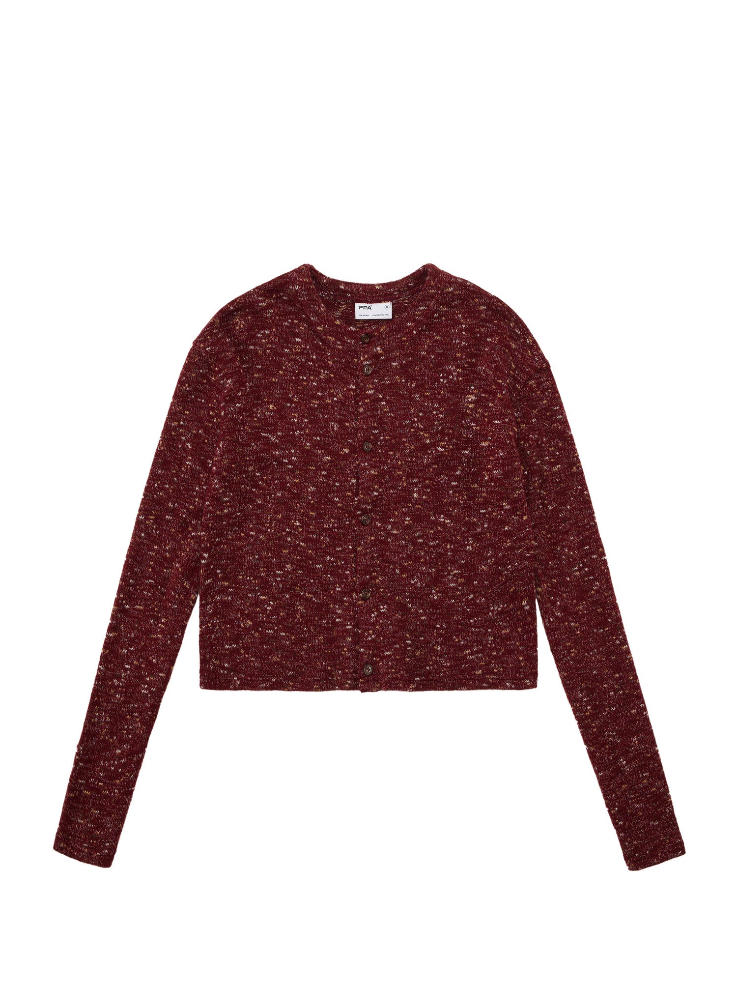 FPA Iridescent Marl Short Cardigan Sweater – Autumn/Winter Long-Sleeve Knit Jacket for Women