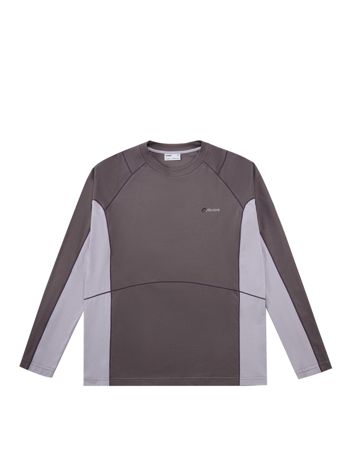 FPA Outdoor Paneled Quick-Dry Long Sleeve Tee – Autumn American-Style Round Neck Contrast Print Loose Unisex T-Shirt