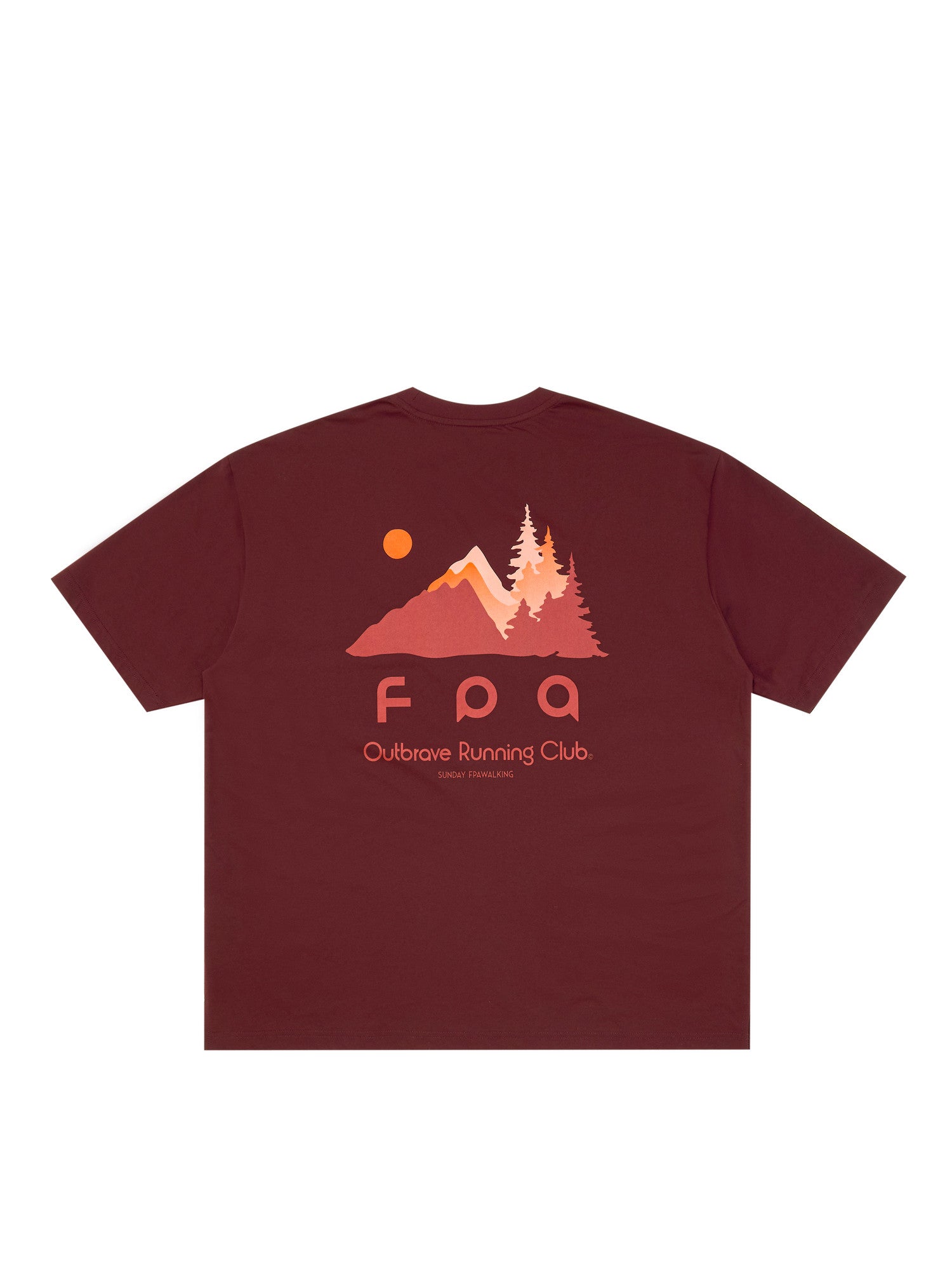 FPA Moisture-Wicking Antibacterial Cool-Touch Printed Outdoor Sports Casual T-Shirt, Chinese Trendy Round Neck Couple Short Sleeve