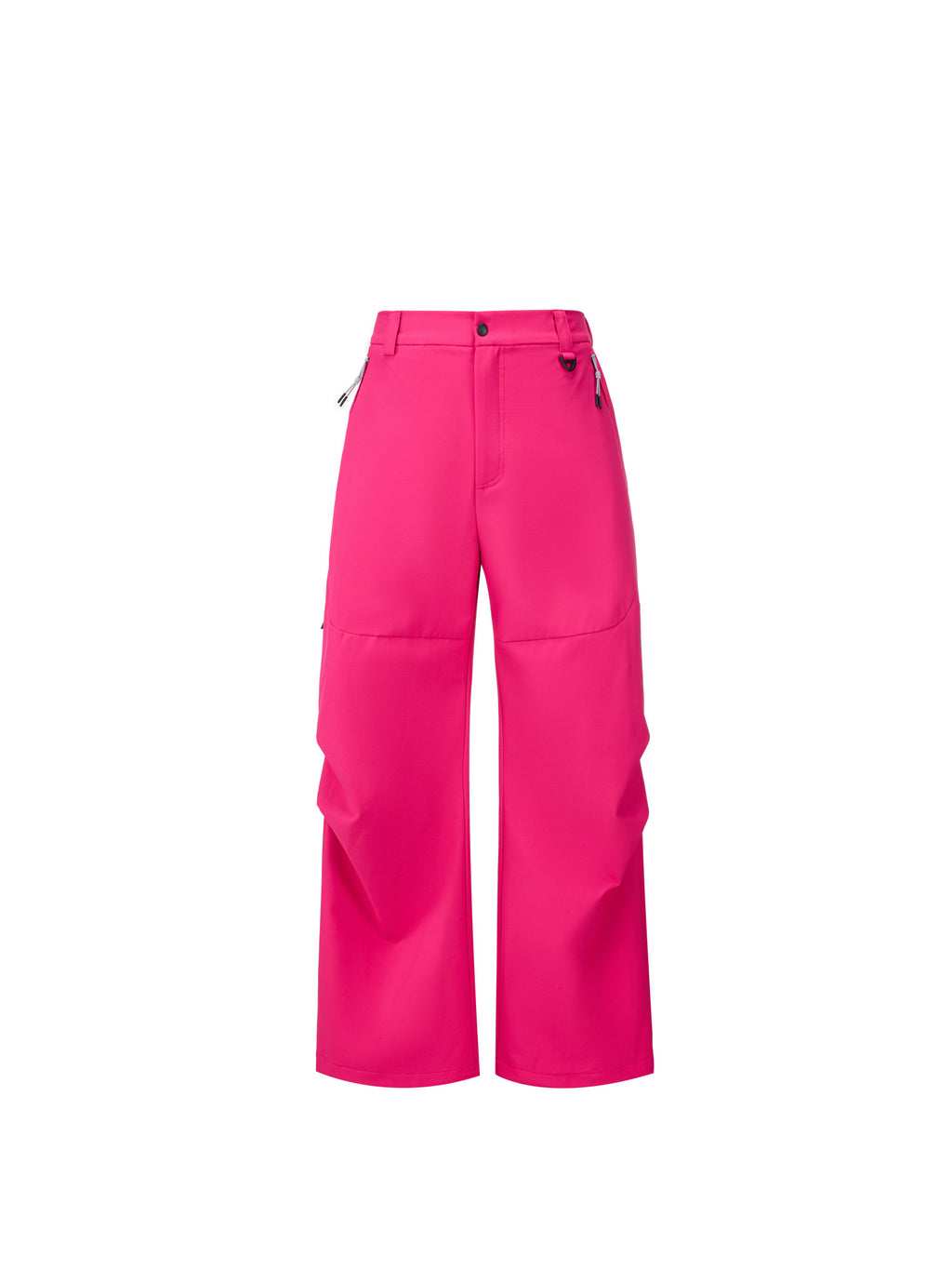 FPA Outdoor Soft Shell Four-Way Stretch Skin-Friendly Drape Zipper Trousers - Trendy Hiking Windproof Loose Casual Pants