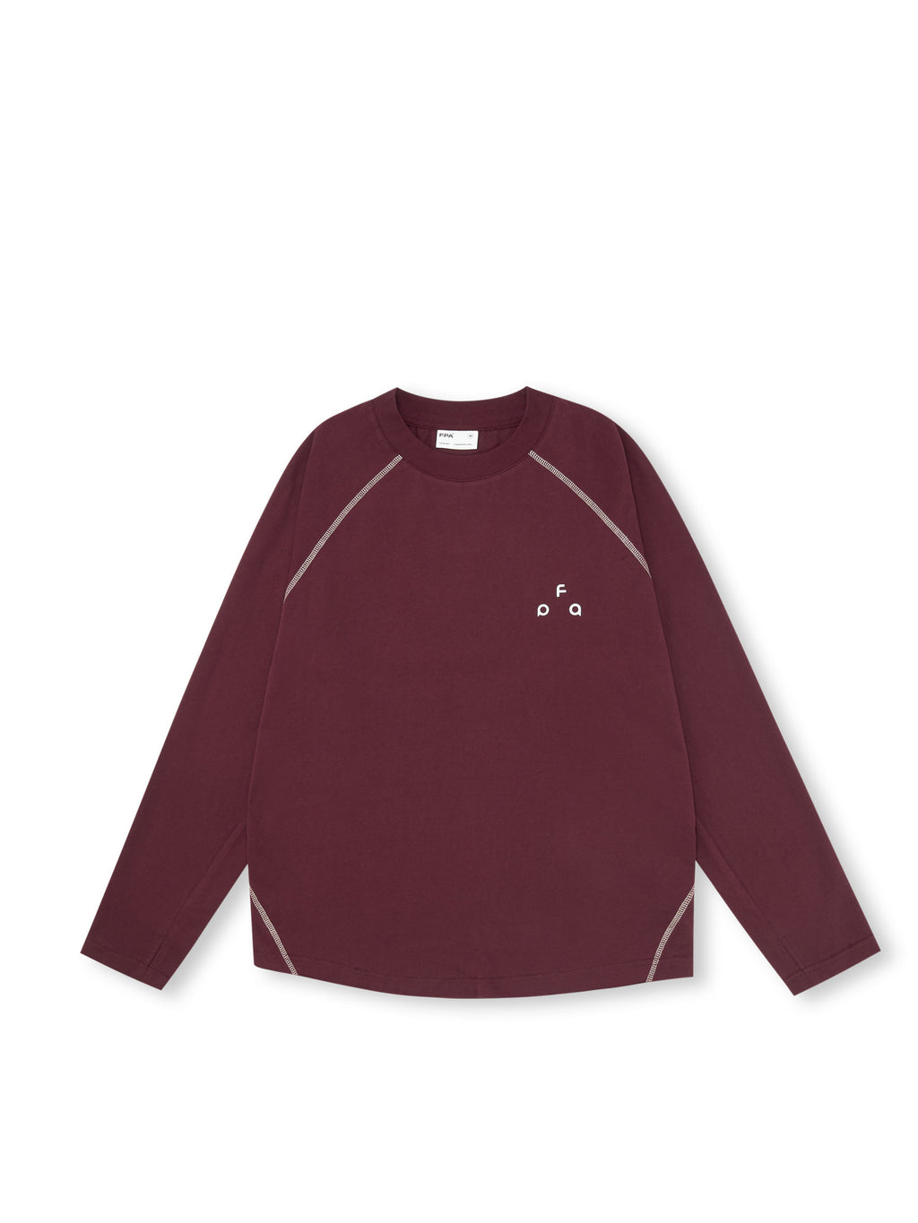 FPA Quick-Dry 7A Antibacterial Ice-Feel Sports Long-Sleeve T-Shirt, Chinese Trend Loose Round Neck Red Tee