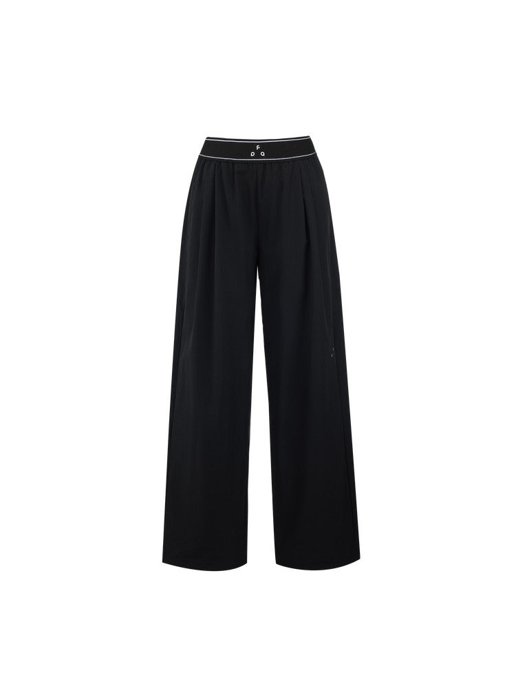 FPA High-Waist Stretch Logo Webbing Quick-Dry Trousers for Women, Chinese Street Style Summer Versatile Outdoor Sports Casual Pants