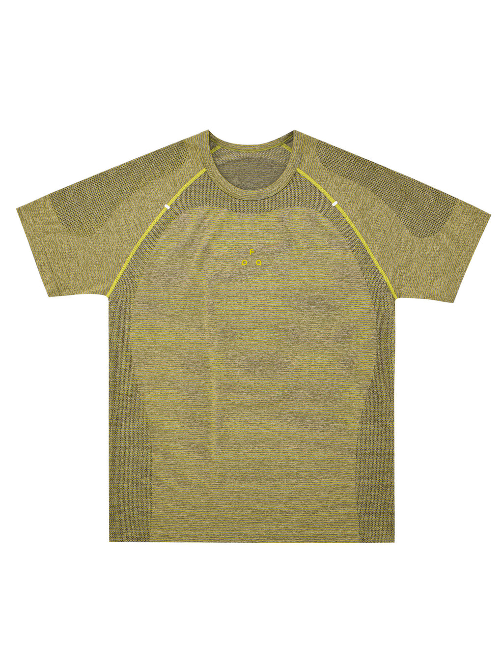 FPA Seamless Knit Color-Block Striped Short Sleeve T-Shirt, 2026 Summer New Round Neck Regular Fit Athletic Fitness Tee for Men