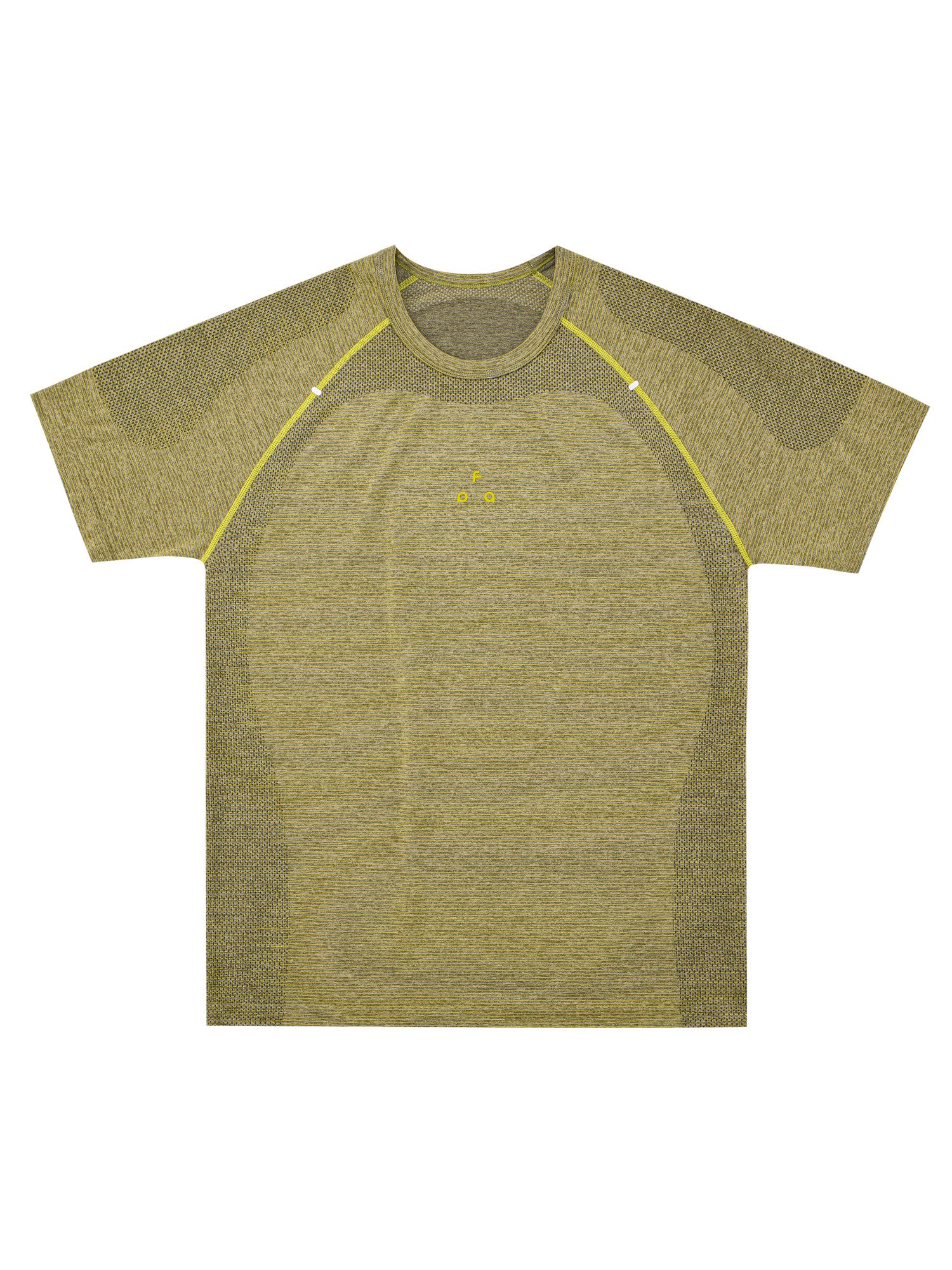 FPA Seamless Knit Color-Block Striped Short Sleeve T-Shirt, 2026 Summer New Round Neck Regular Fit Athletic Fitness Tee for Men