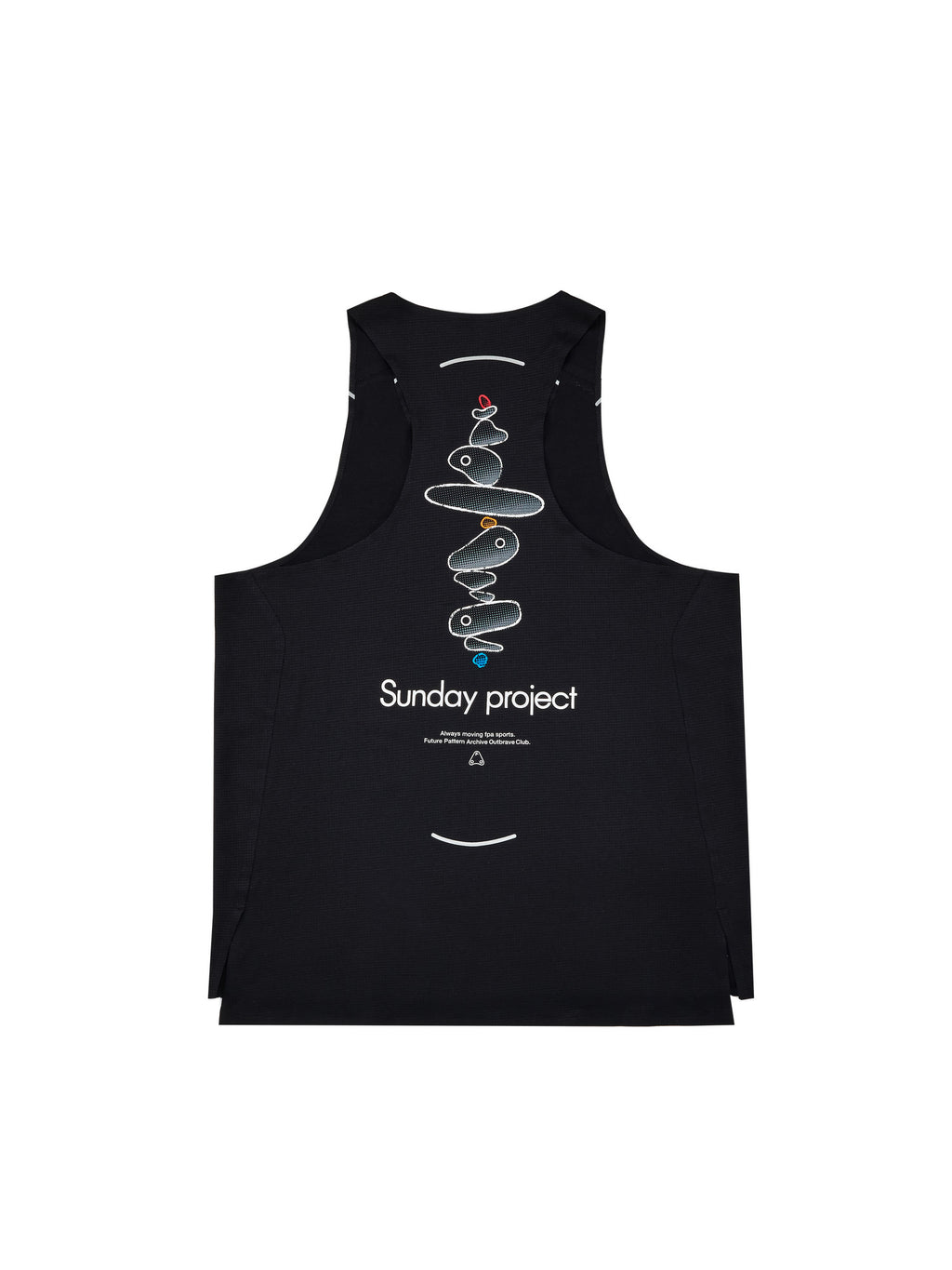 FPA Quick-Dry COOLMAX Mesh Reflective Taped Sports Running Print Tank Top, Summer Sleeveless T-Shirt for Men