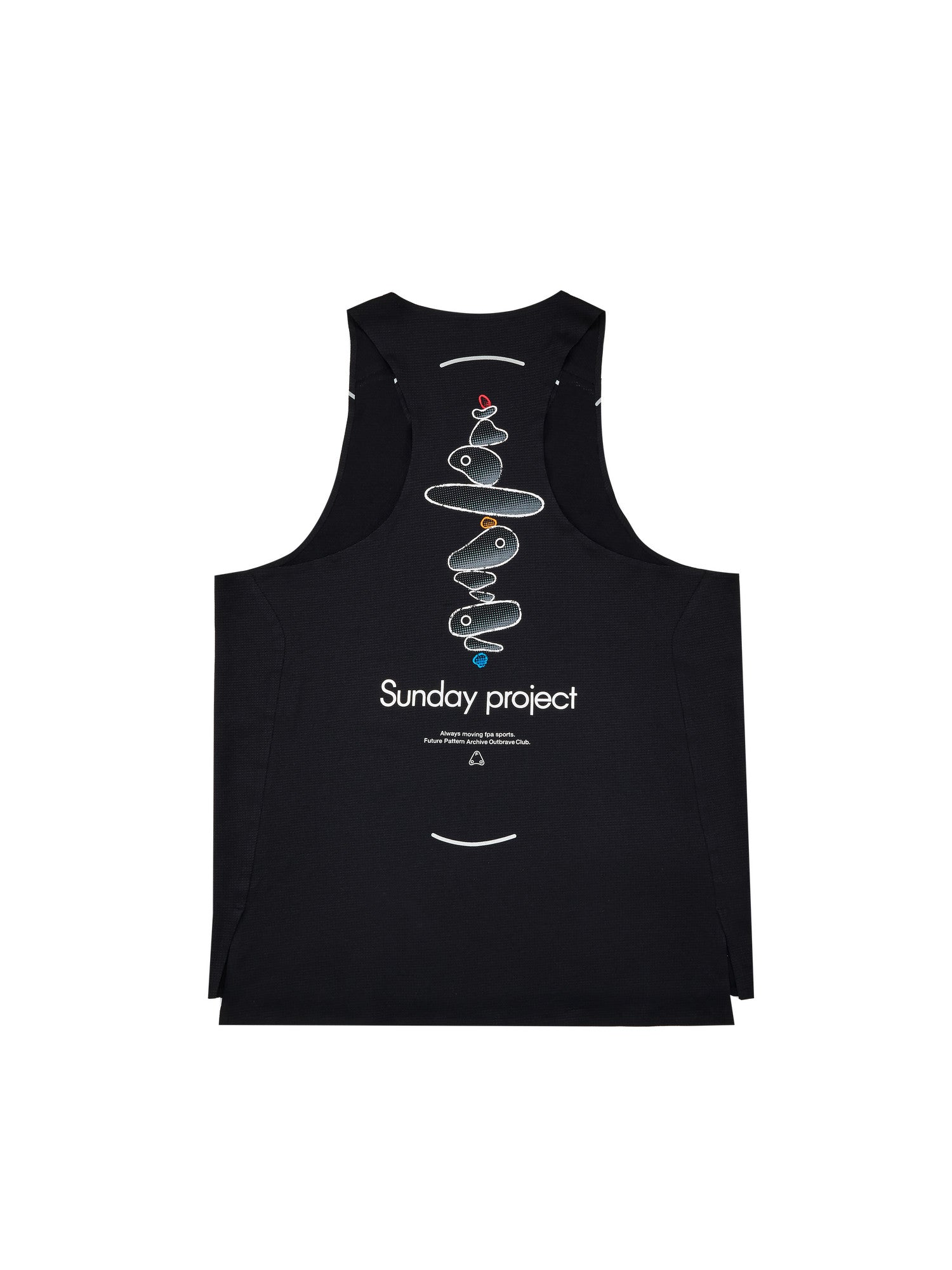 FPA Quick-Dry COOLMAX Mesh Reflective Taped Sports Running Print Tank Top, Summer Sleeveless T-Shirt for Men