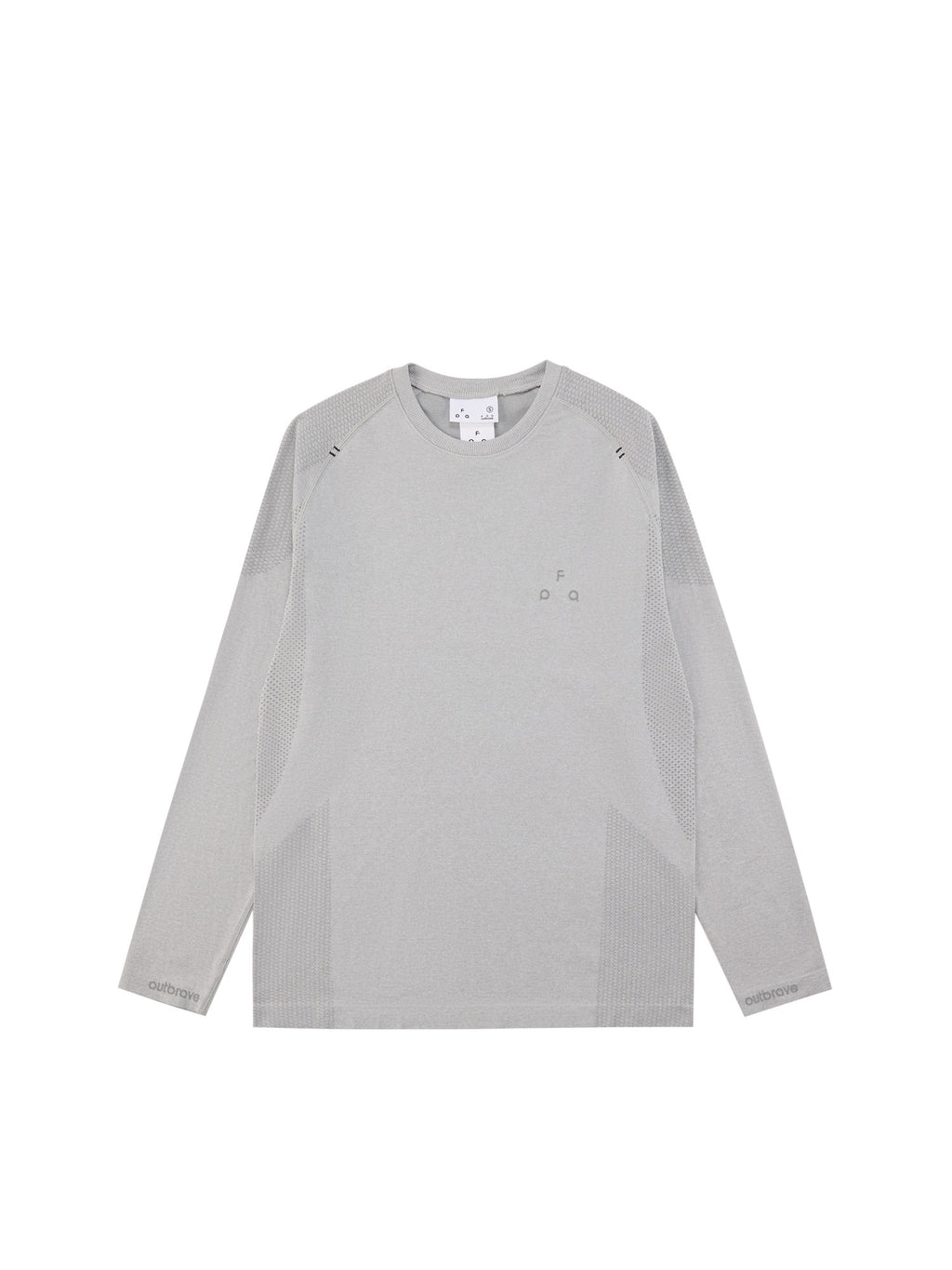 FPA Seamless Knit Texture Long-Sleeve Outdoor Sports Quick-Dry Crew Neck T-Shirt for Men
