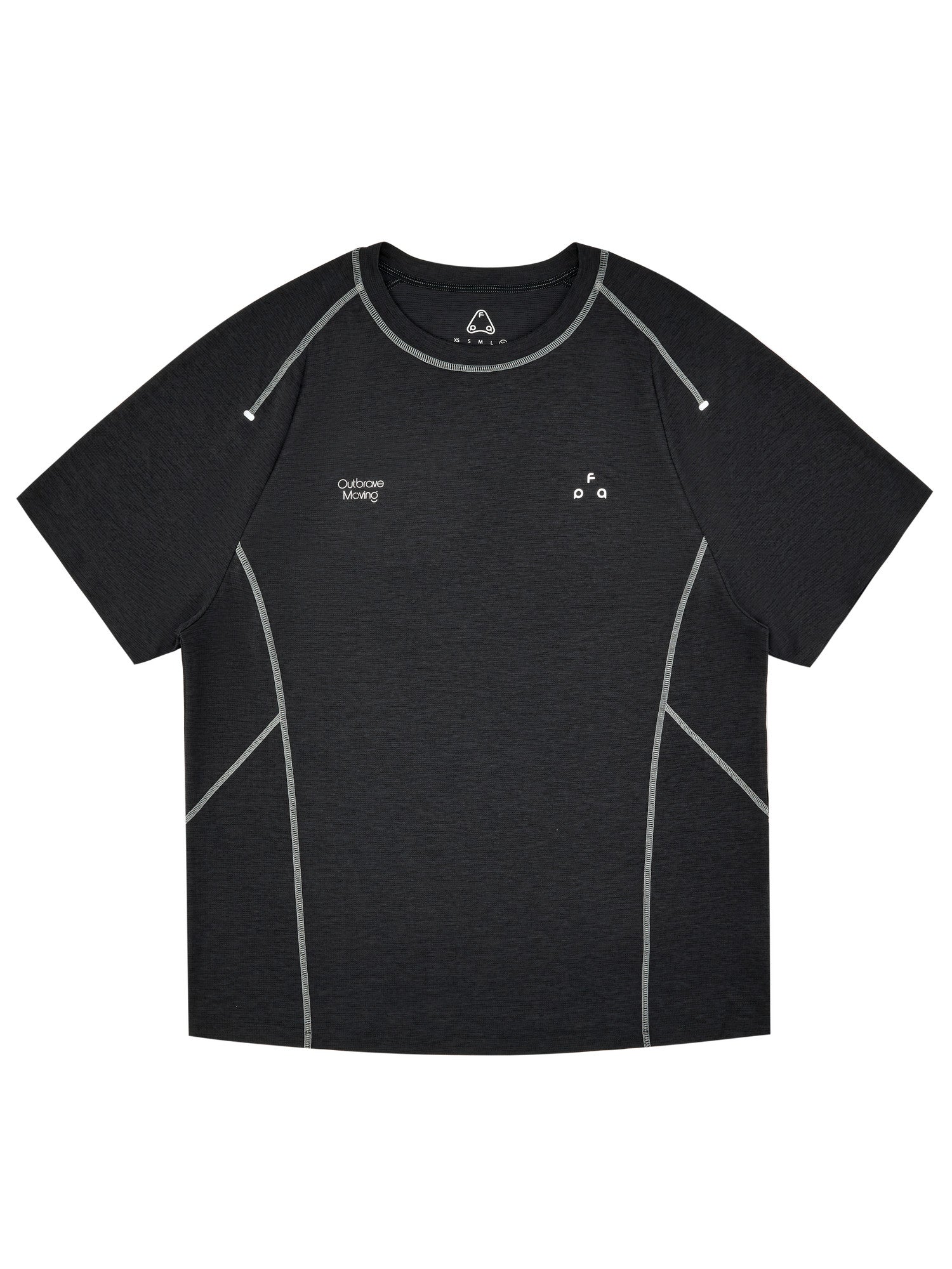 FPA Cationic Quick-Dry Antibacterial Sports Short Sleeve T-Shirt with Hasso Line, Minimalist Design Outdoor Summer Crew Neck Tee for Men