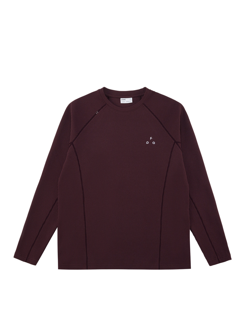 FPA Sports Hassel Waffle Long Sleeve Tee – Spring Minimalist Design Crew Neck Base Layer for Couples, Casual T-Shirt
