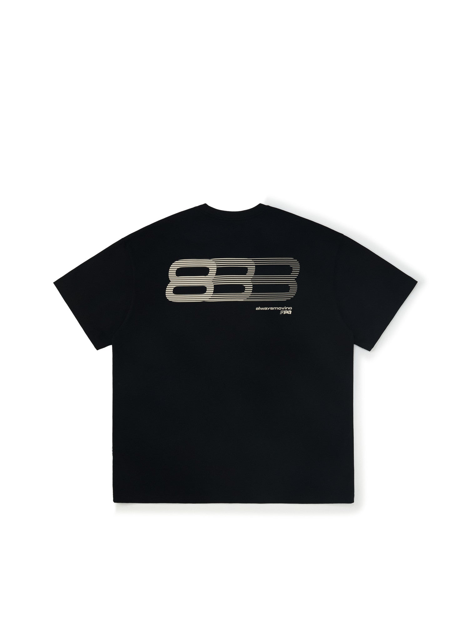 FPA Gradient Track Graphic Short Sleeve T-Shirt - Chinese Streetwear Summer Crew Neck Loose Fit Pure Cotton Couple Unisex Tee for Men