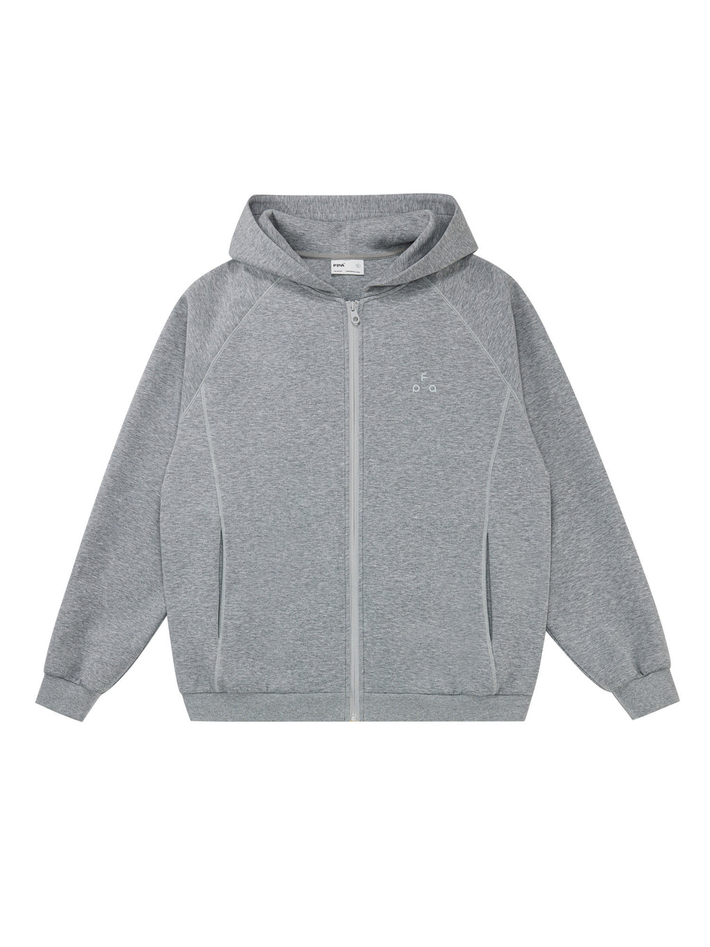 FPA Warm Fleece Hooded Zip-Up Sweatshirt - Chinese Streetwear Fall Loose-Fit Couple Casual Hoodie