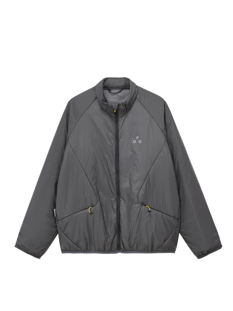 FPA 3M Thinsulate Quilted Zip-Up Cotton Jacket with Contrast Trim and Triangle Logo, Retro Sports Stand Collar, Autumn/Winter