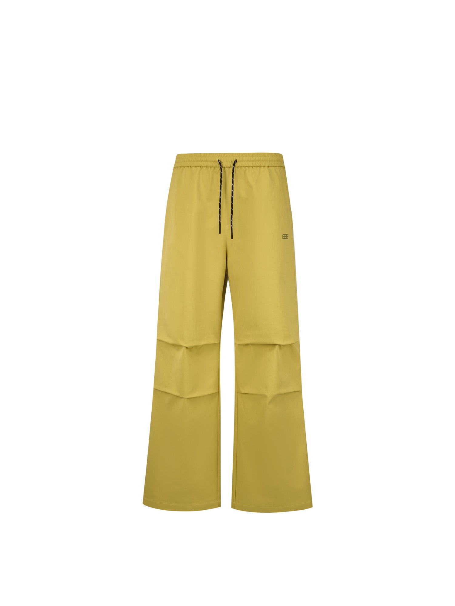 FPA Water-Repellent Straight-Leg Printed Parachute Pants, Chinese Streetwear Outdoor Drawstring Loose Black Long Casual Pants