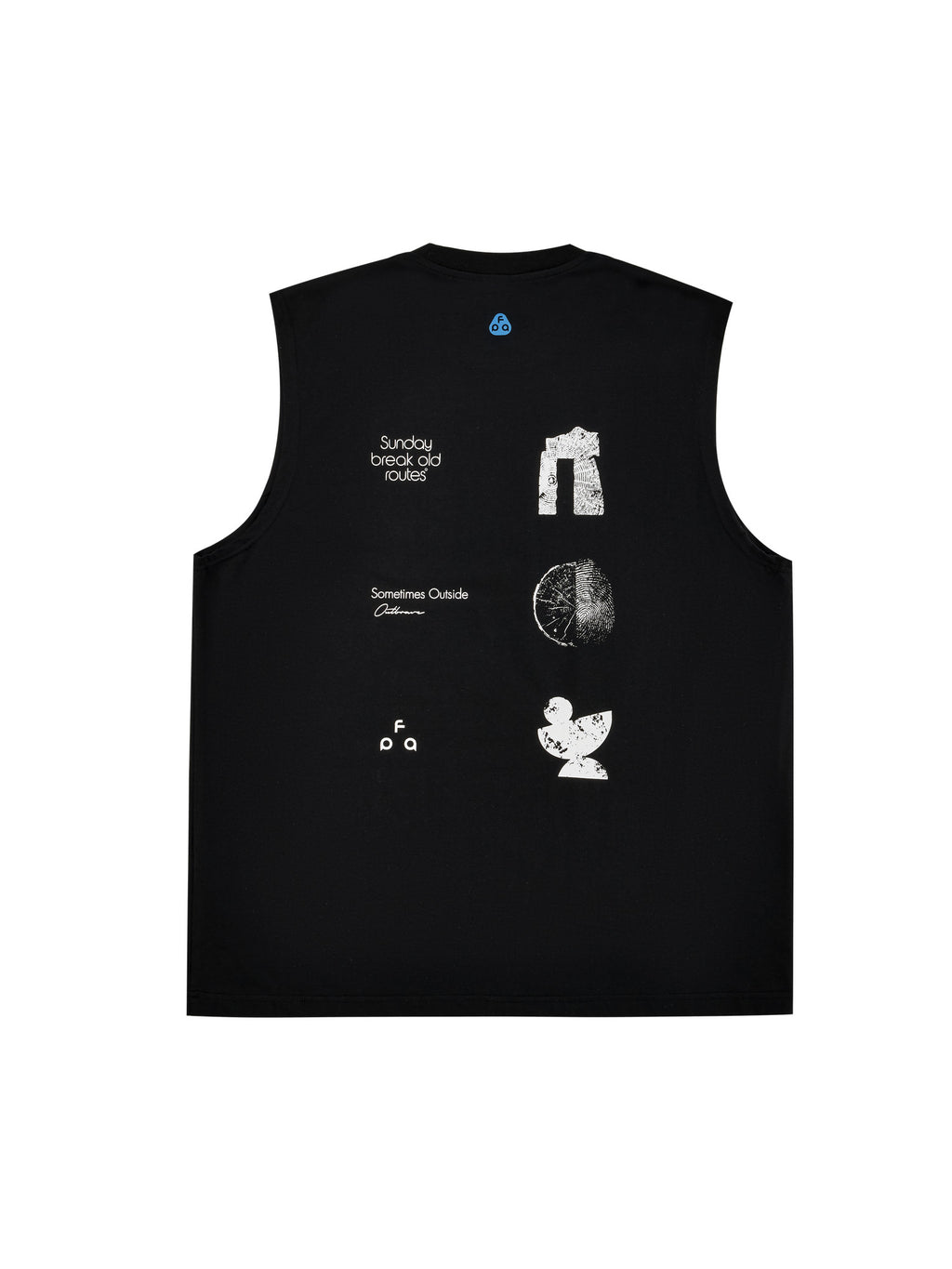 FPA COOLMAX Natural Energy Graphic Text Sports Vest for Fitness Running Outdoor Sleeveless T-Shirt