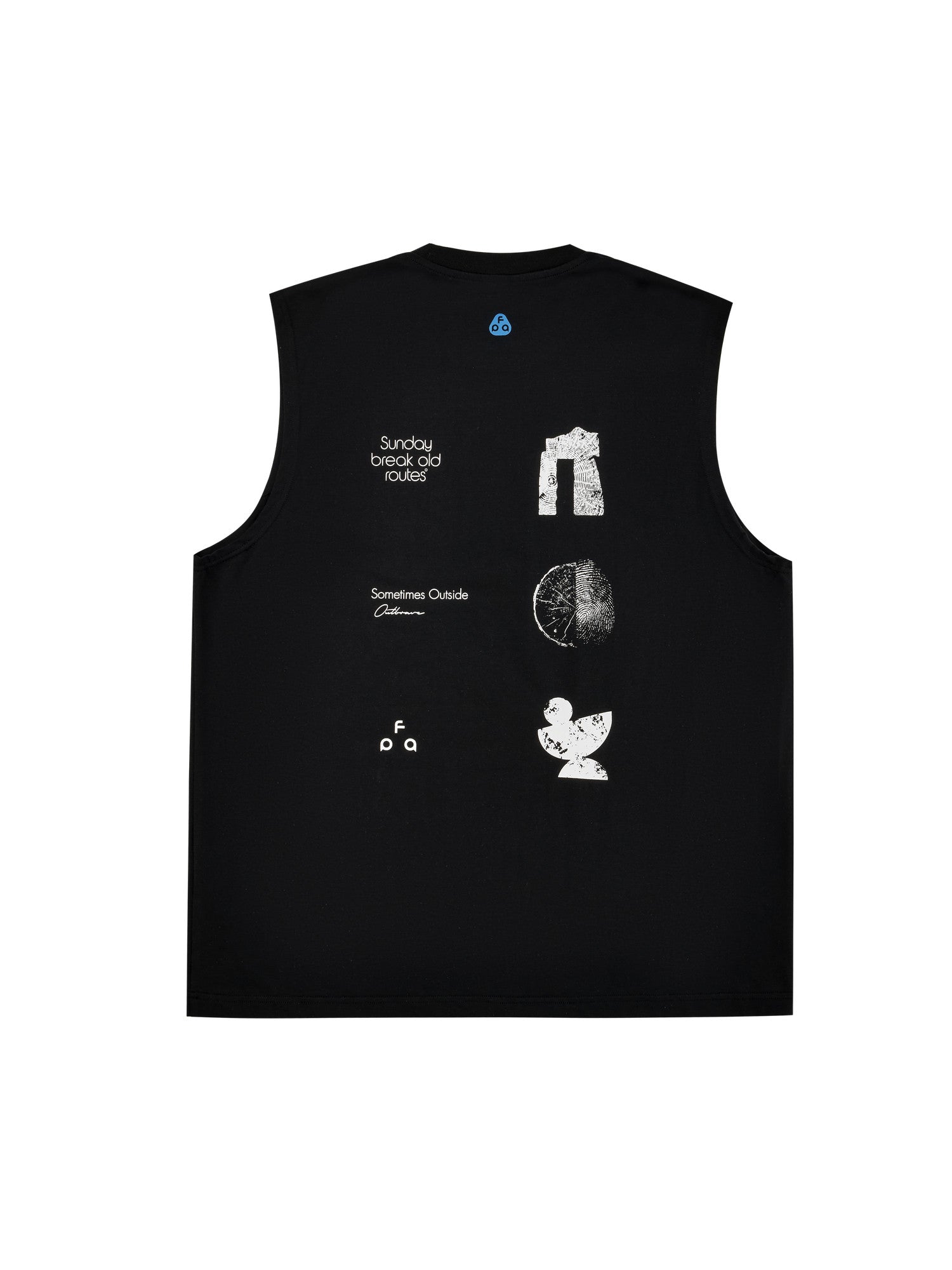 FPA COOLMAX Natural Energy Graphic Text Sports Vest for Fitness Running Outdoor Sleeveless T-Shirt